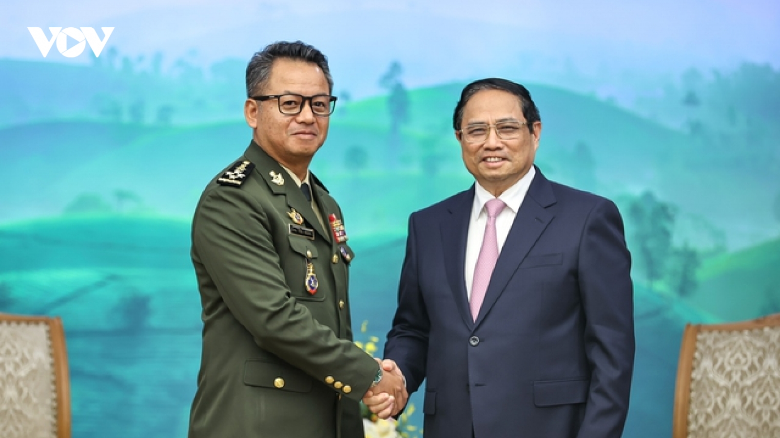 Thủ tướng Phạm Minh Chính tiếp Phó Thủ tướng, Bộ trưởng Quốc phòng Campuchia