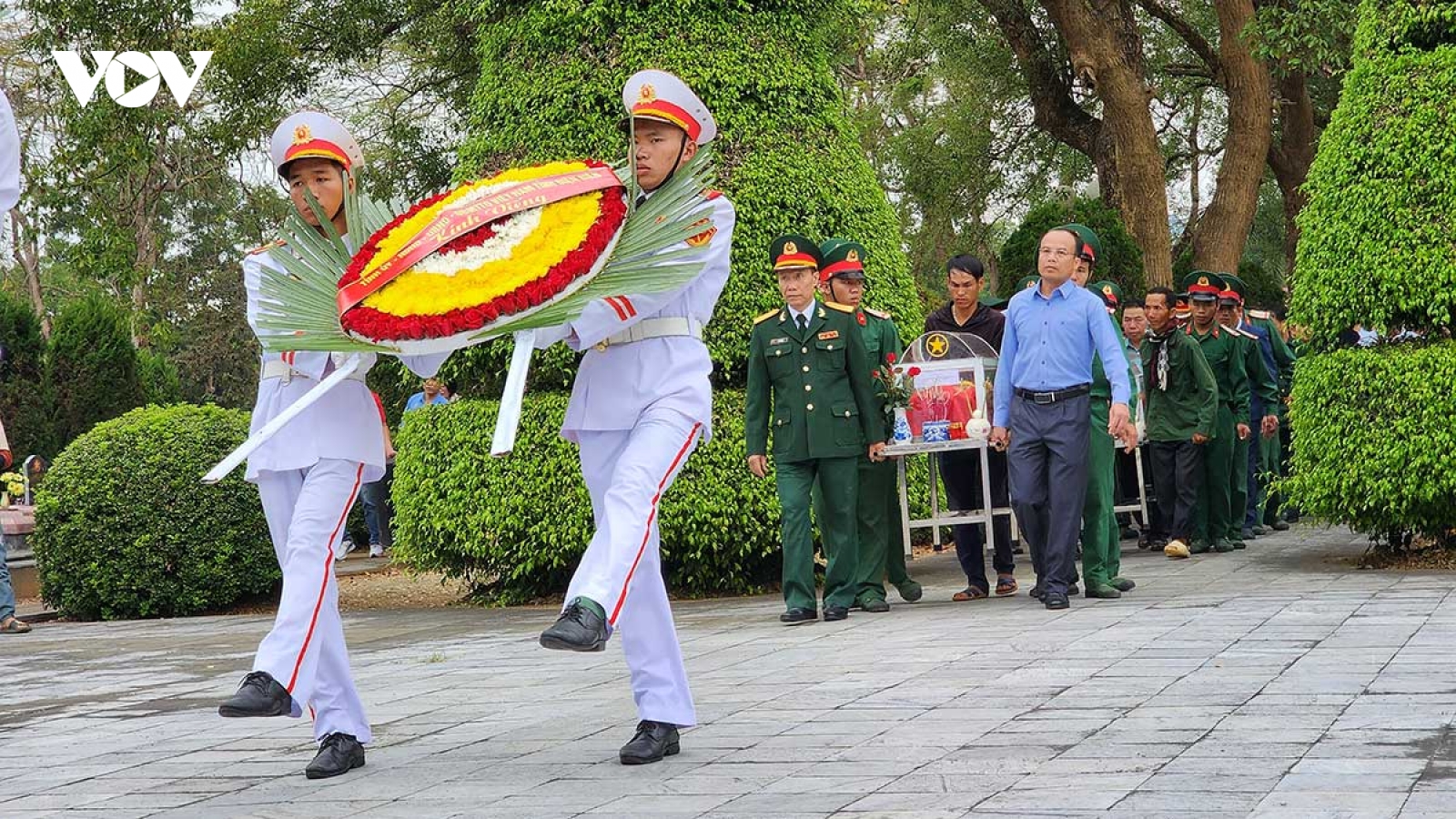 Truy điệu, an táng 3 liệt sĩ hy sinh trong Chiến dịch Điện Biên Phủ