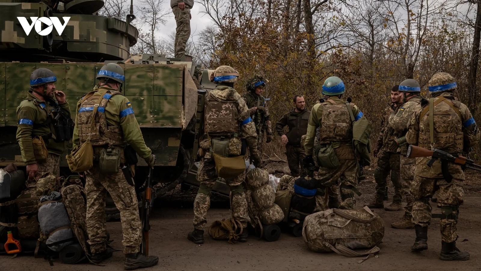Hình ảnh lính Ukraine tại chiến địa Avdiivka đang bị Nga tấn công