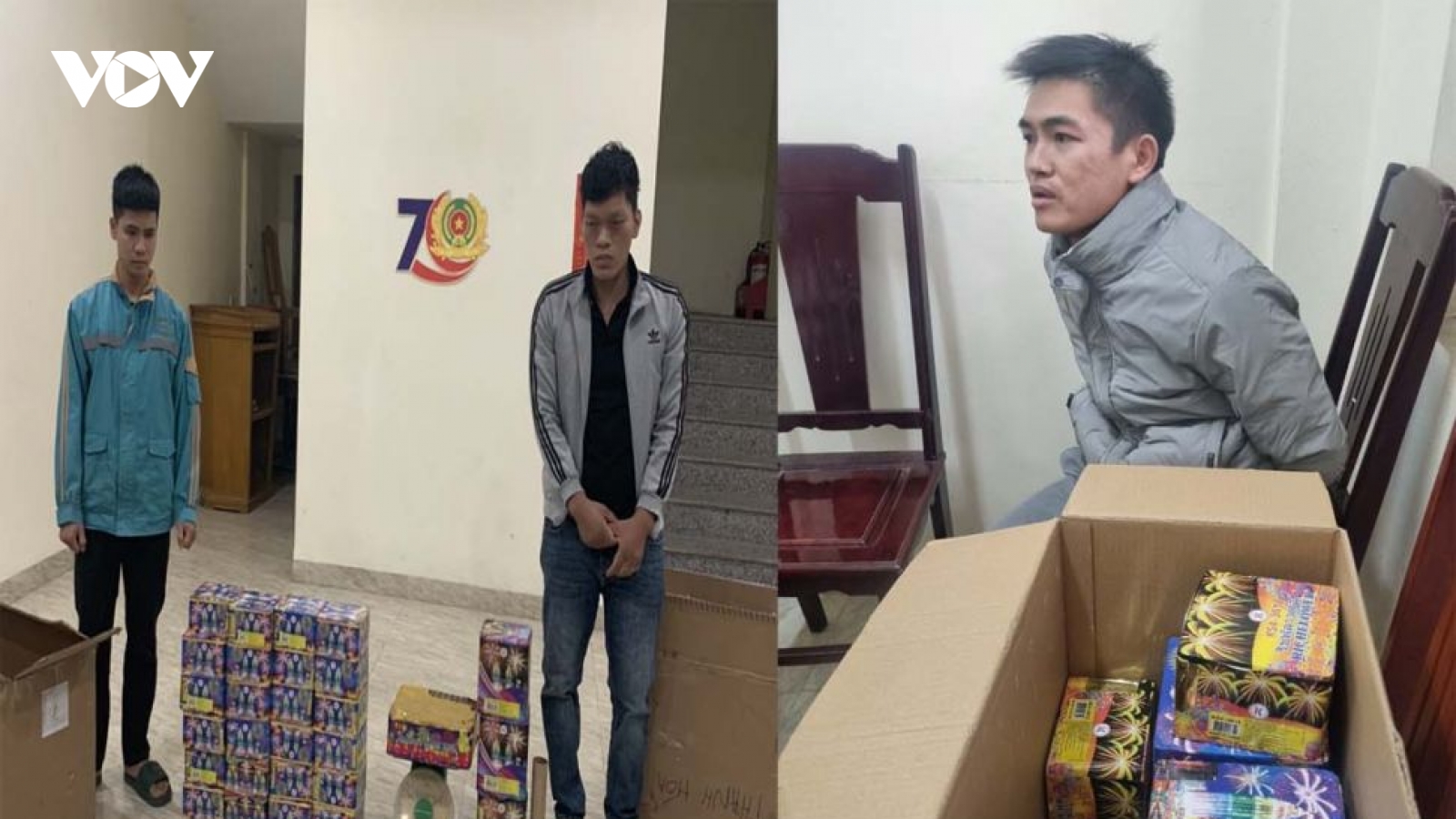 Bắt 3 đối tượng cấu kết với nhau mua bán, vận chuyển gần 73kg pháo nổ