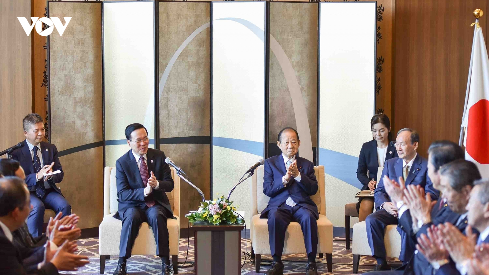 Chủ tịch nước Võ Văn Thưởng tiếp Chủ tịch Liên minh Nghị sỹ hữu nghị Nhật-Việt