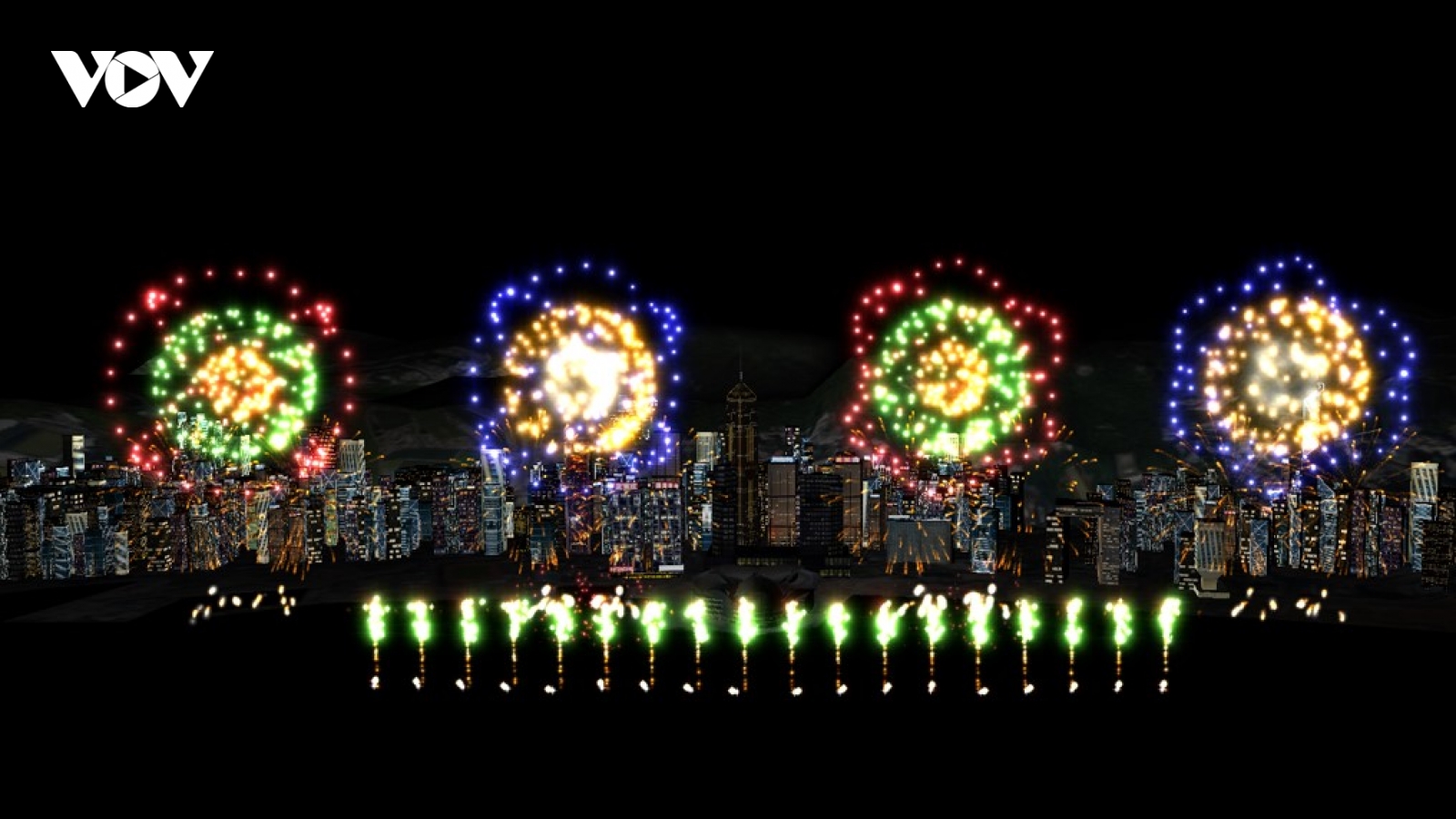 Hong Kong (Trung Quốc) bắn pháo hoa đón năm mới 2024 lớn nhất lịch sử