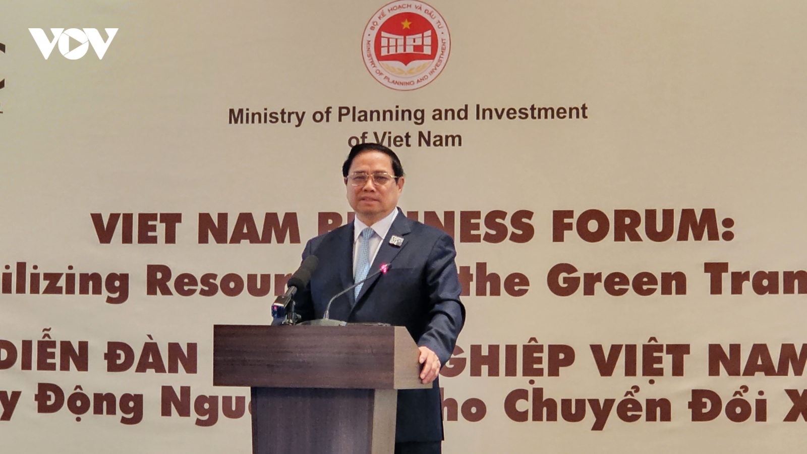 Thủ tướng Phạm Minh Chính dự Diễn đàn “Huy động nguồn lực cho chuyển đổi xanh”
