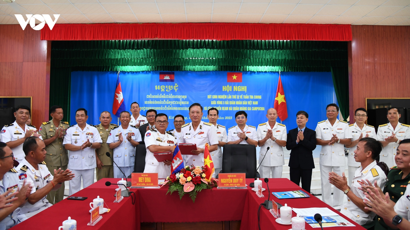 Hải quân Việt Nam – Campuchia rút kinh nghiệm tuần tra chung lần thứ 32