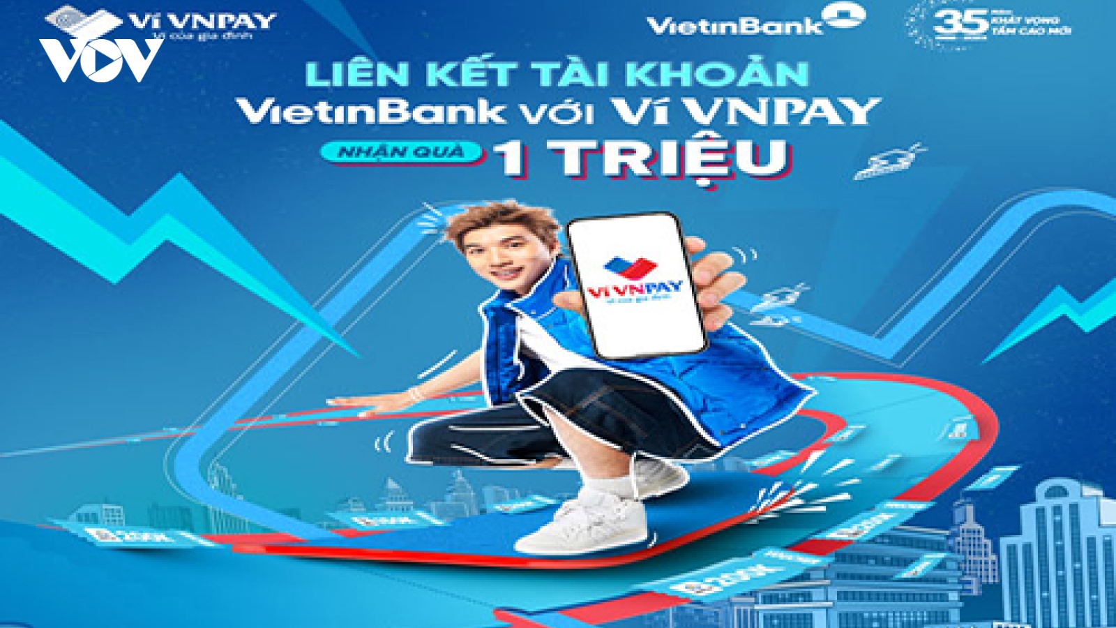 Ưu đãi tới 1 triệu đồng khi liên kết tài khoản VietinBank với Ví VNPAY