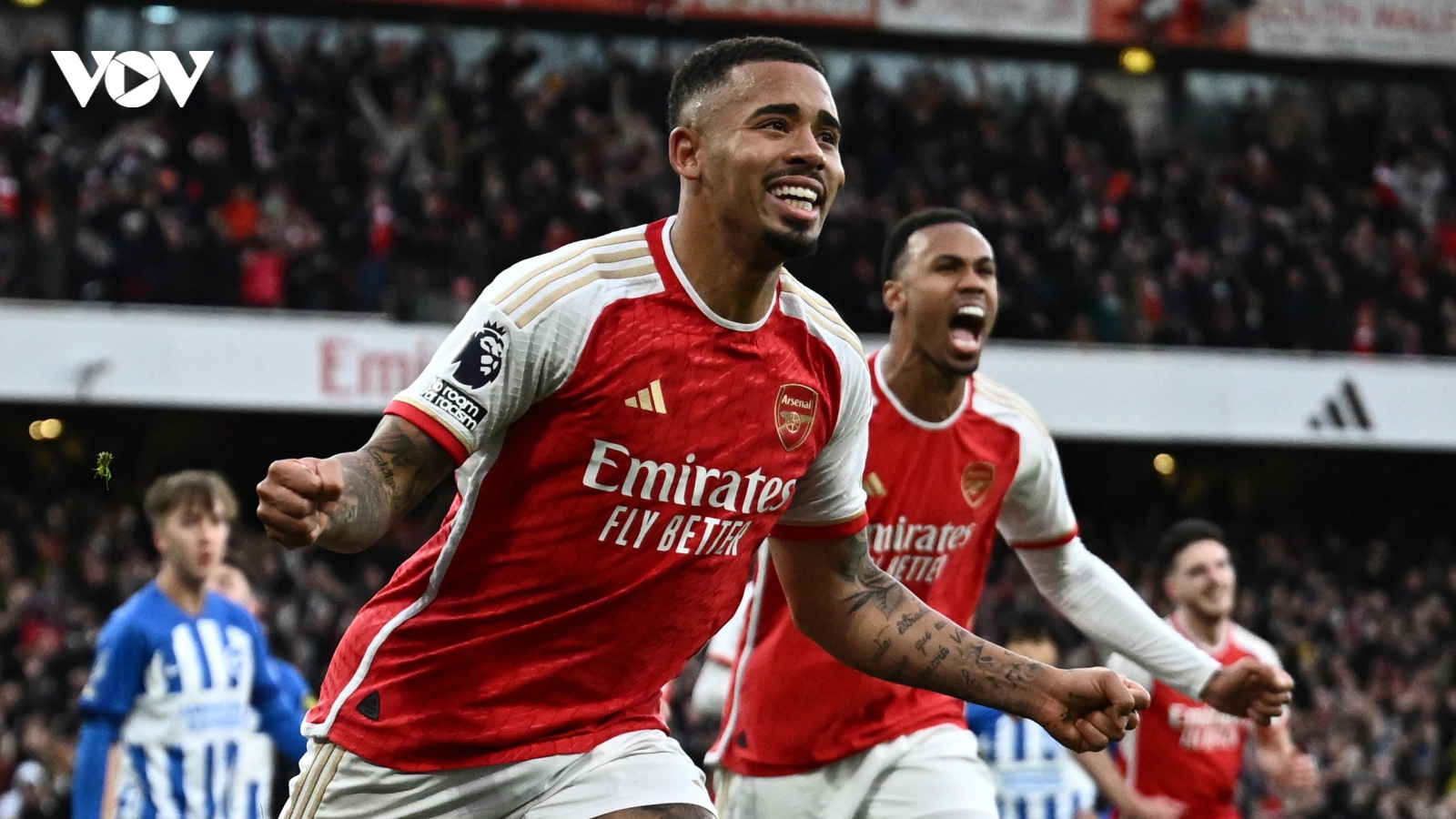 Gabriel Jesus và Kai Havertz lập công, Arsenal "hạ đẹp" Brighton