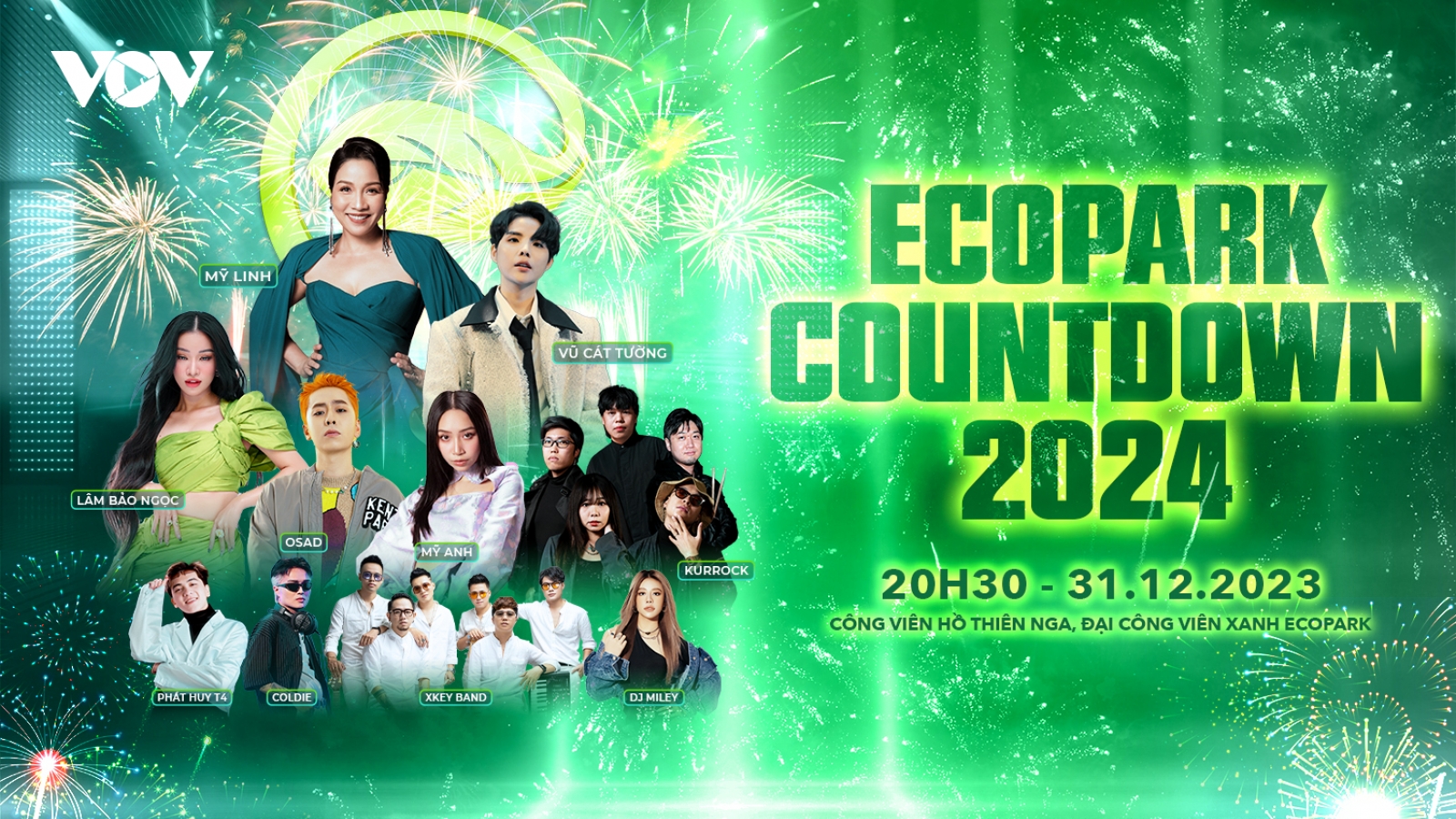 Đại tiệc âm thanh, ánh sáng, pháo hoa tại Ecopark Countdown 2024