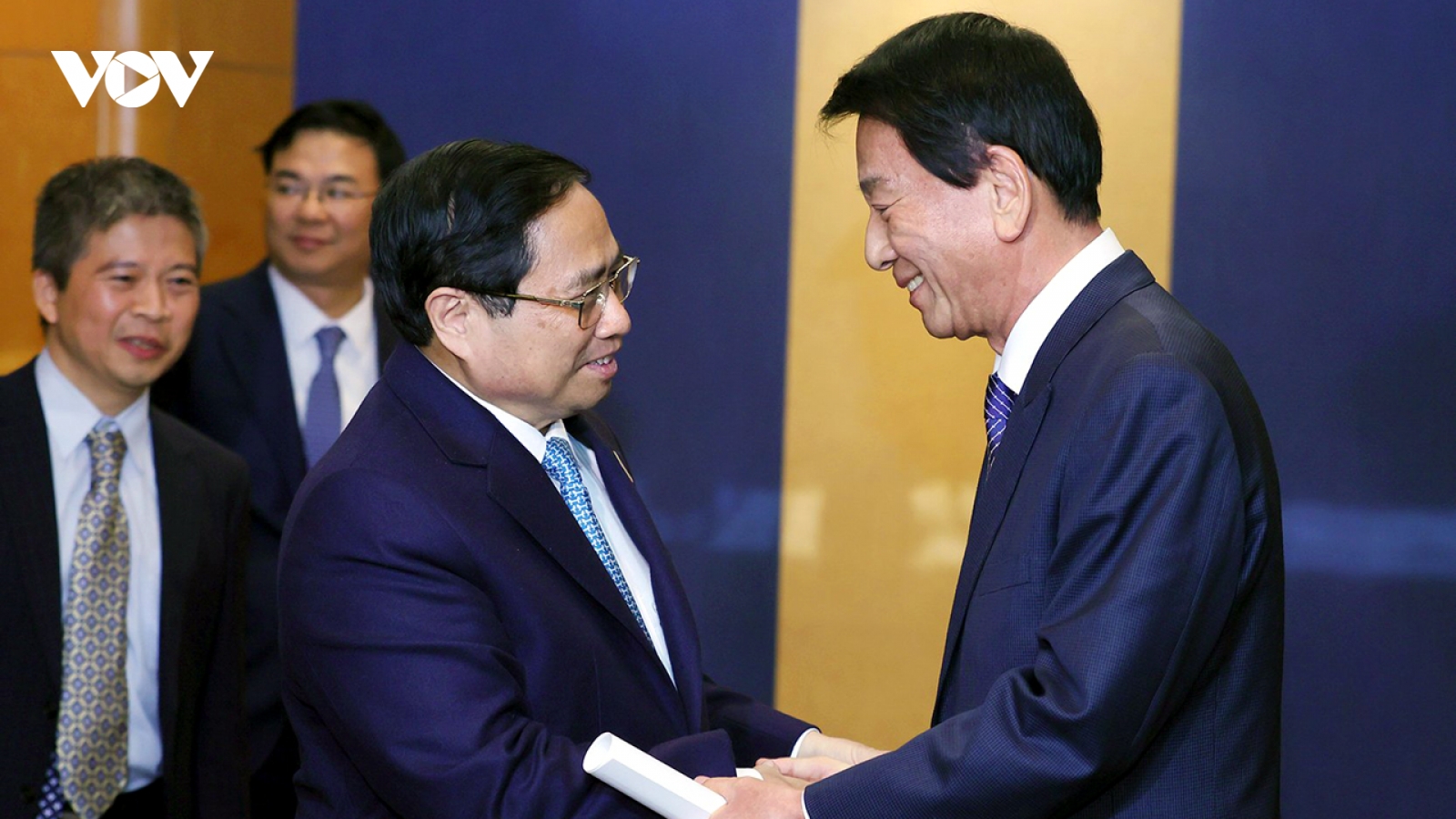 Thủ tướng Phạm Minh Chính tiếp nguyên Đại sứ đặc biệt Nhật-Việt Sugi Ryotaro