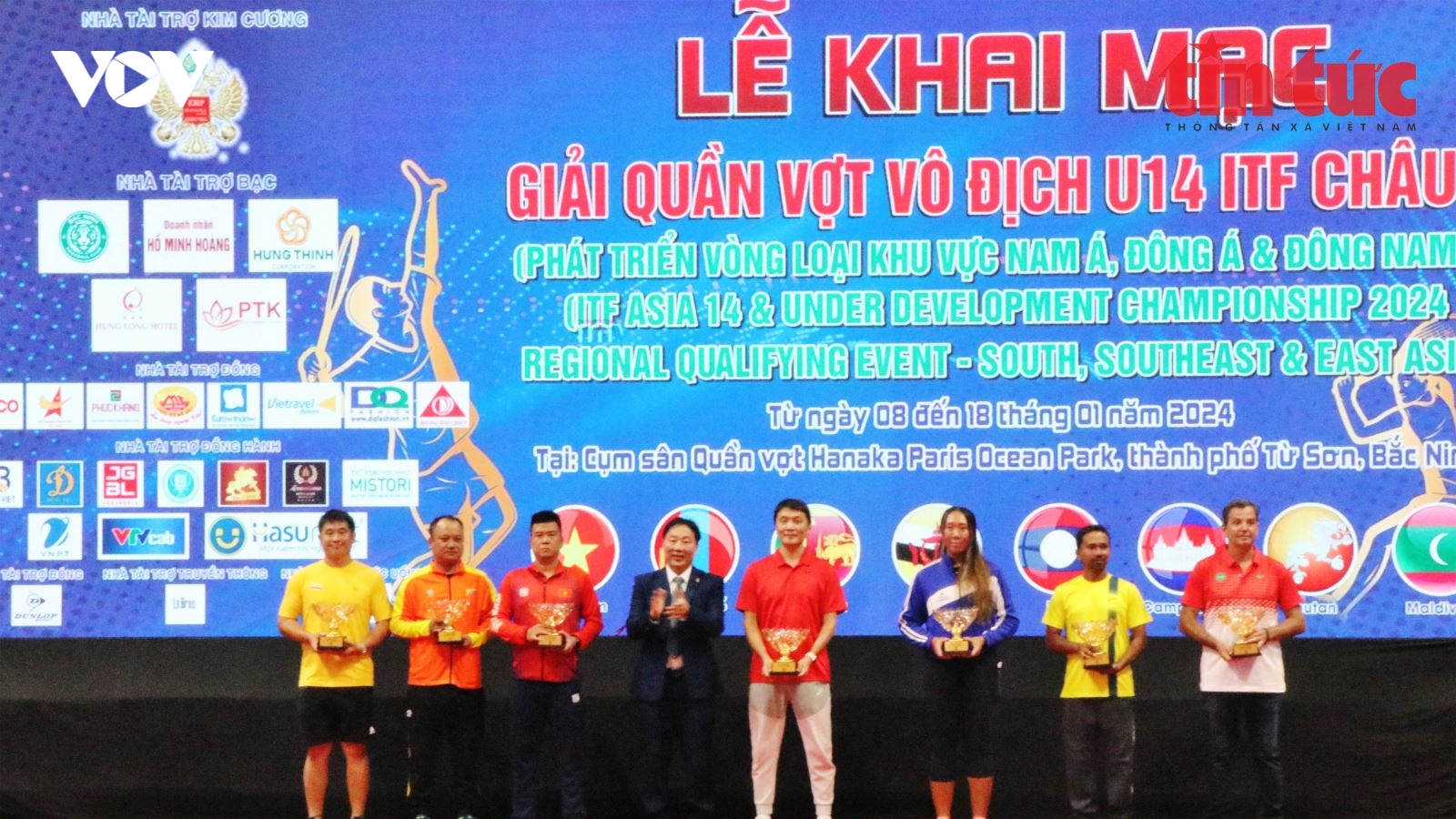 14 đoàn tham dự Giải quần vợt vô địch U14 ITF châu Á