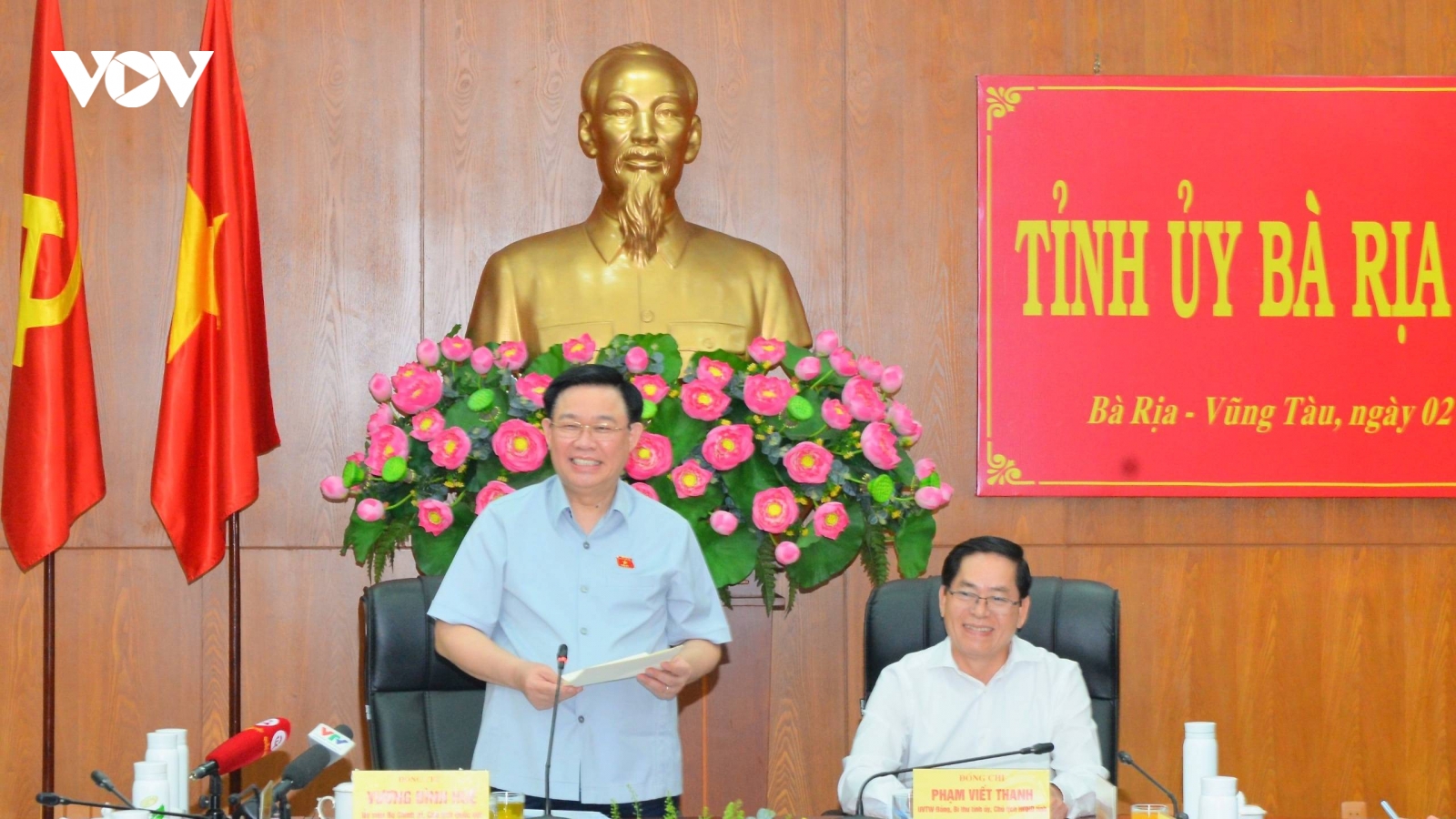 Chủ tịch Quốc hội làm việc với lãnh đạo Tỉnh ủy Bà Rịa - Vũng Tàu