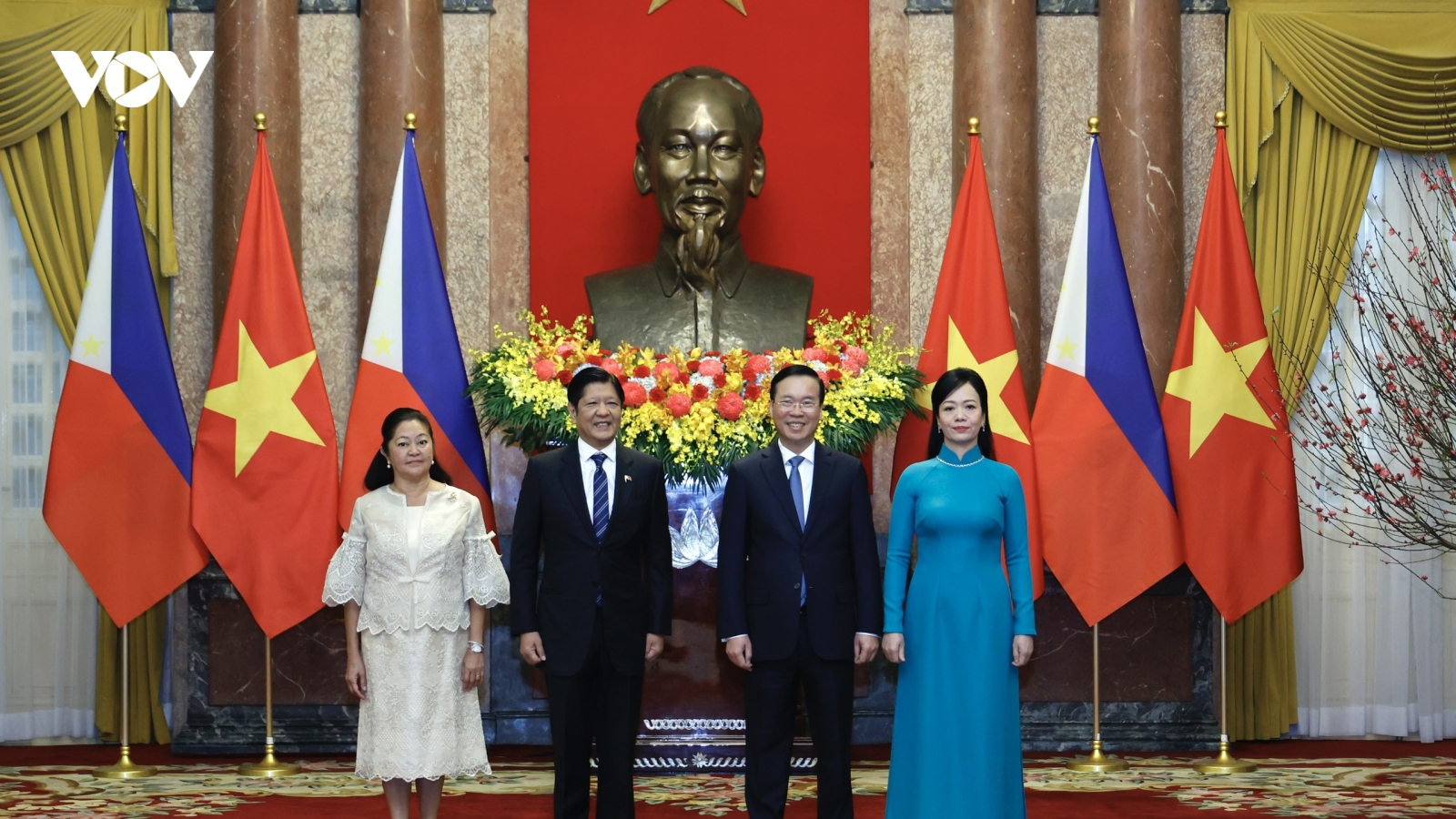 Toàn cảnh lễ đón và hội đàm giữa Chủ tịch nước Việt Nam và Tổng thống Philippines