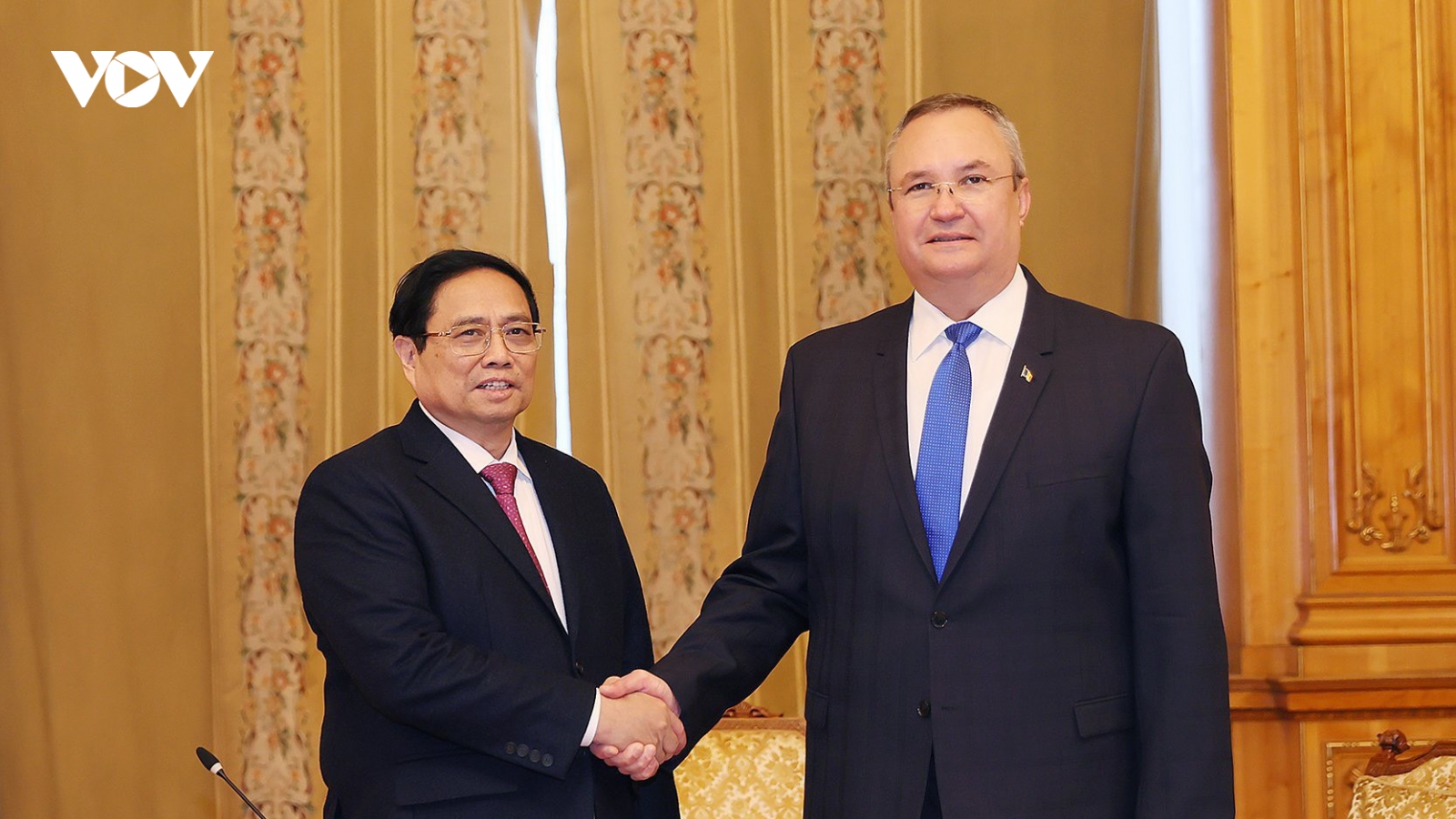 Thủ tướng Phạm Minh Chính hội kiến Chủ tịch Thượng viện Romania Nicolae Ciuca