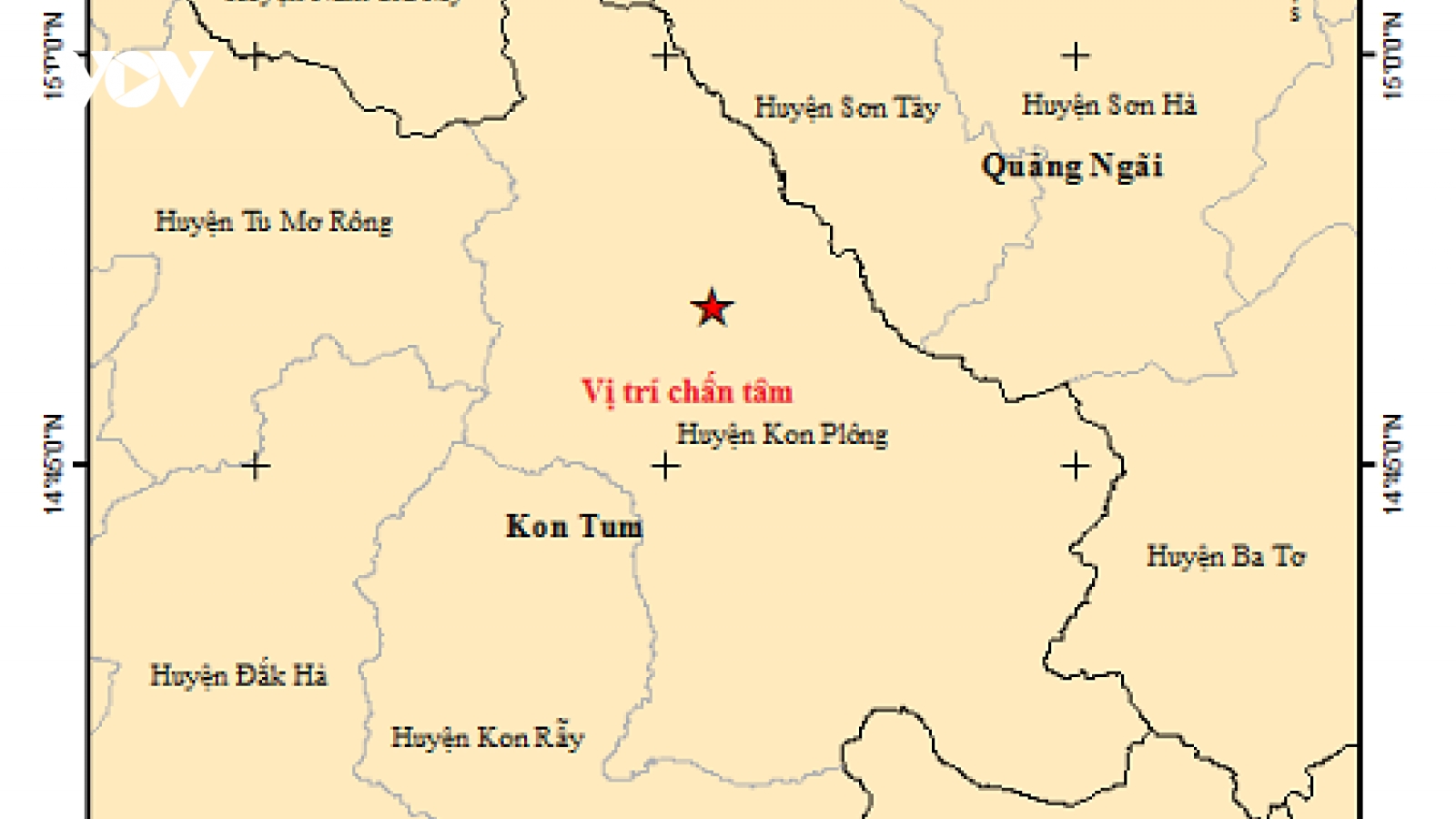 Kon Tum xảy ra liên tiếp 5 trận động đất trong ngày 28 Tết