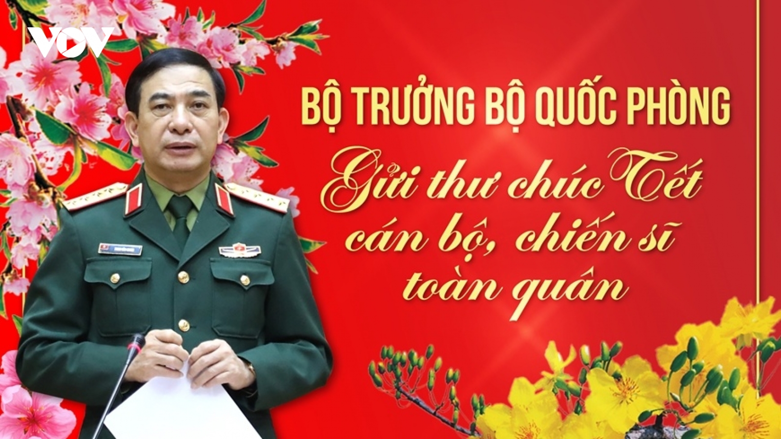 Bộ trưởng Bộ Quốc phòng gửi thư chúc Tết cán bộ, chiến sĩ toàn quân