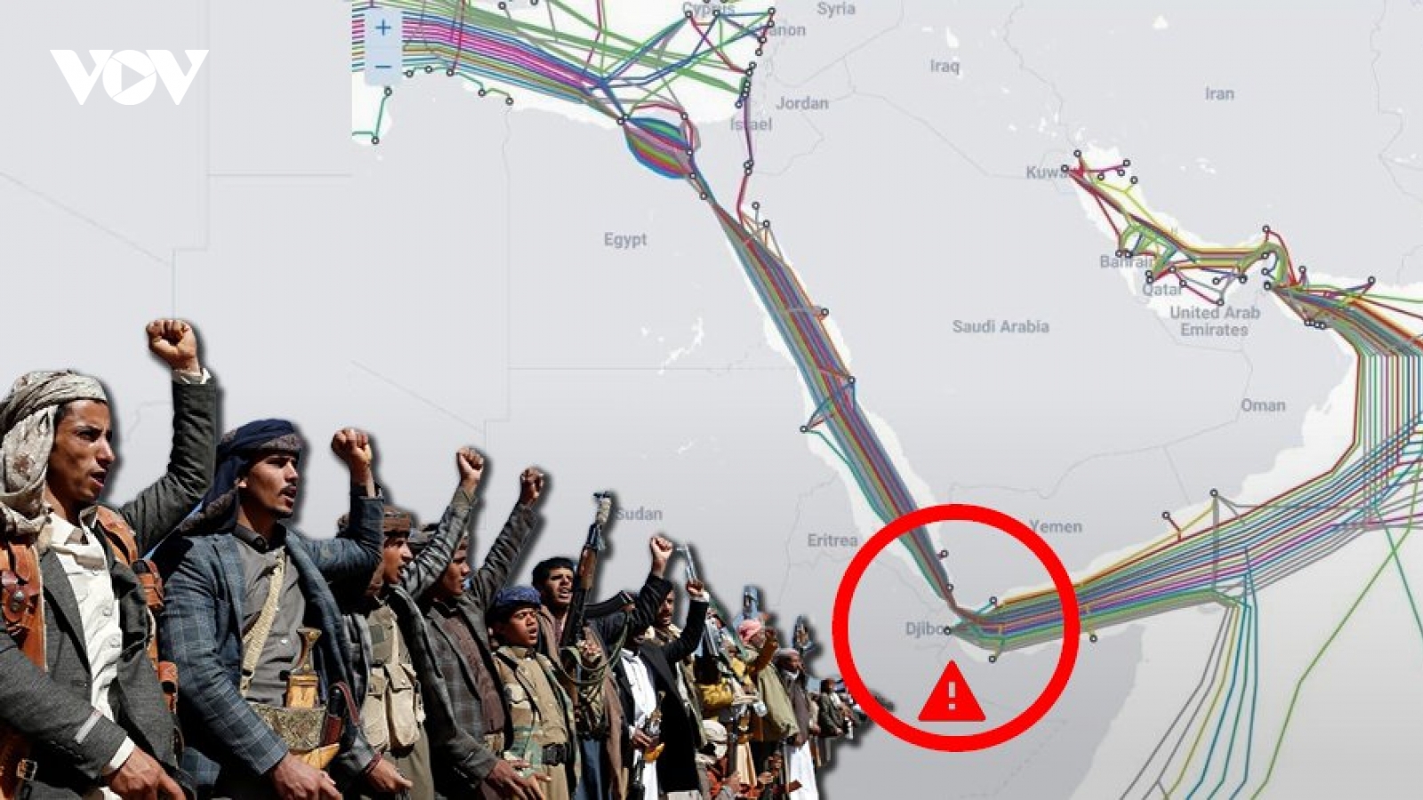 Nguy cơ Houthis phá hoại các tuyến cáp ngầm ở Biển Đỏ