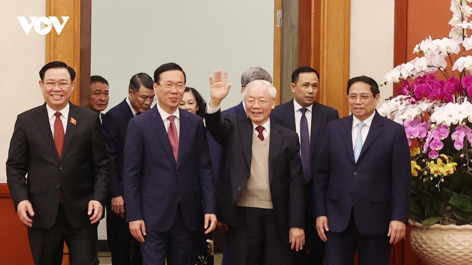Tổng Bí thư Nguyễn Phú Trọng chúc Tết lãnh đạo, nguyên lãnh đạo Đảng, Nhà nước