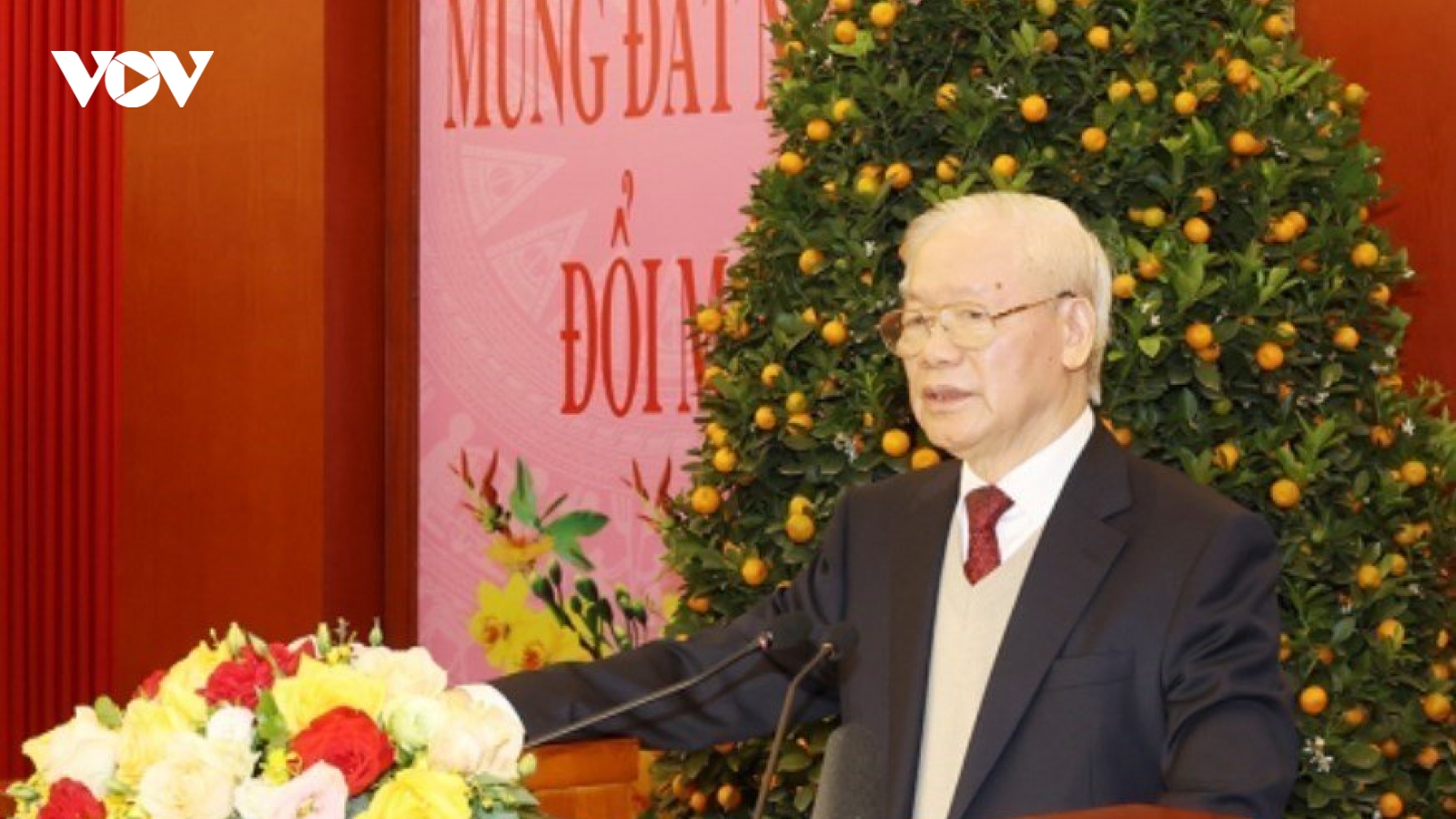 Toàn văn lời chúc Tết của Tổng Bí thư tại cuộc gặp lãnh đạo và nguyên lãnh đạo
