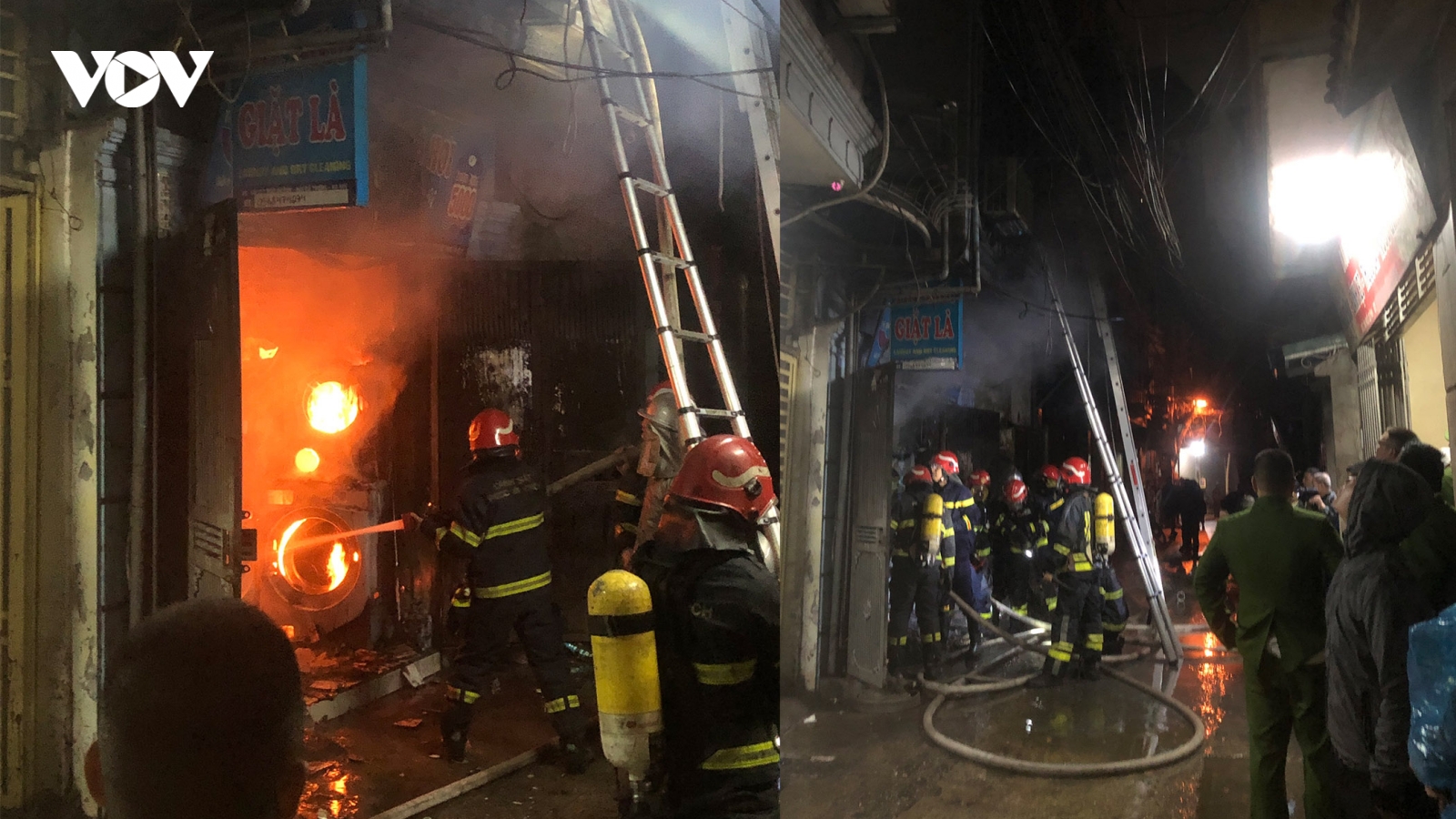 Cắt chuồng cọp, cứu 3 người trong nhà cháy vào rạng sáng ở Hà Nội