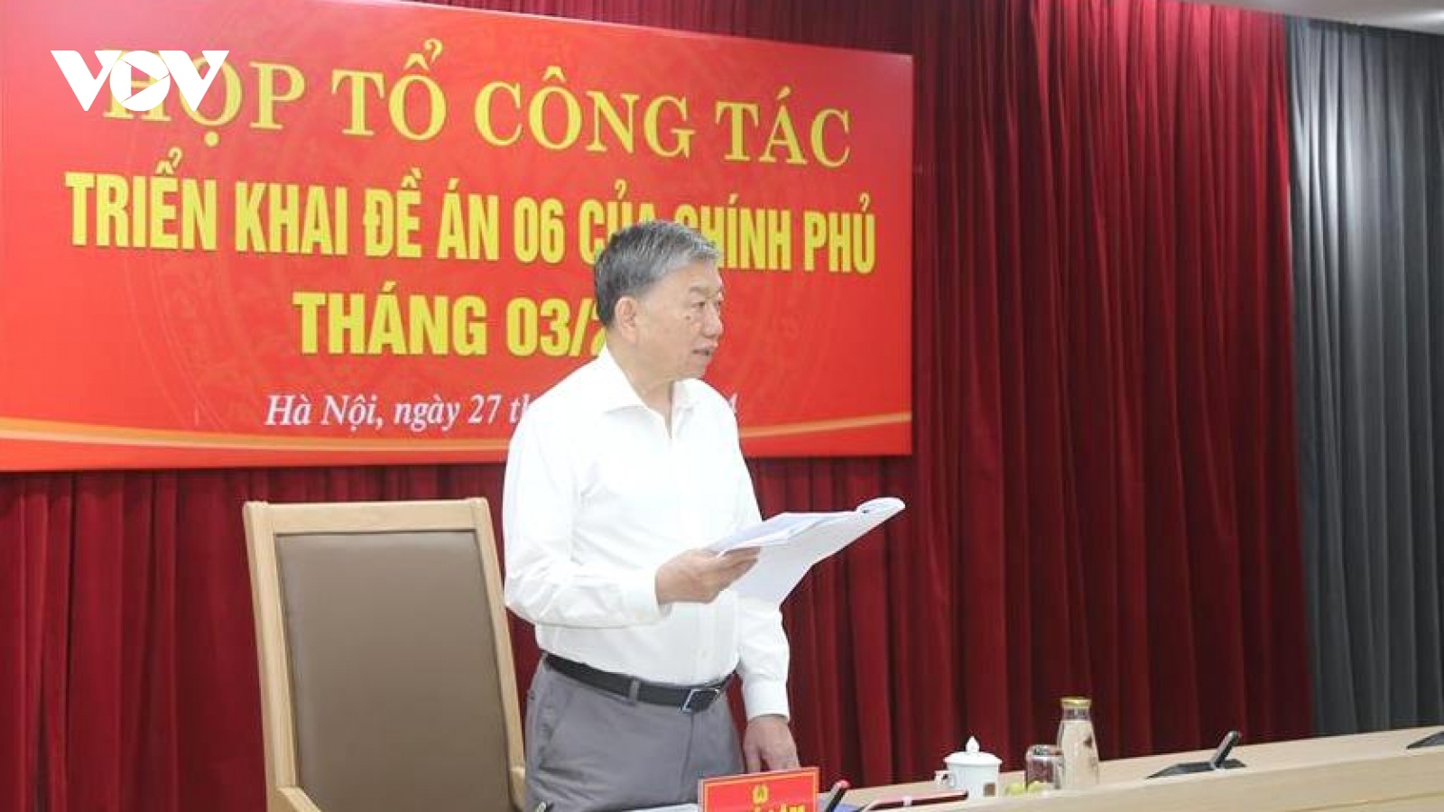 Bộ trưởng Tô Lâm chủ trì họp Tổ công tác triển khai Đề án 06