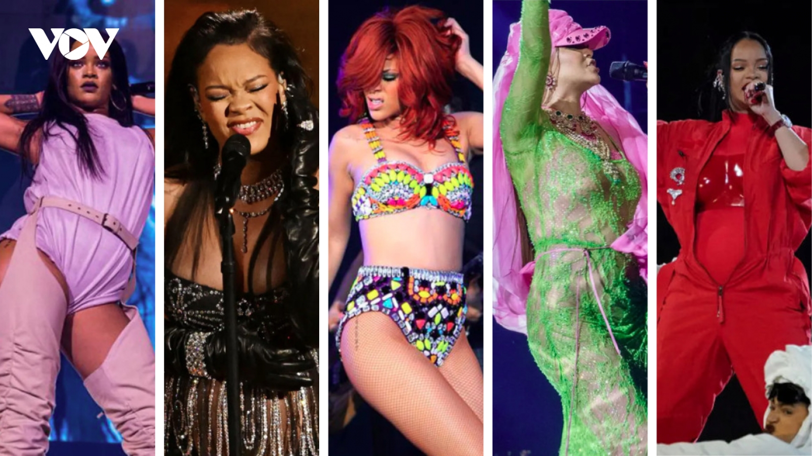 "Bỏng mắt" với những bộ trang phục biểu diễn của Rihanna