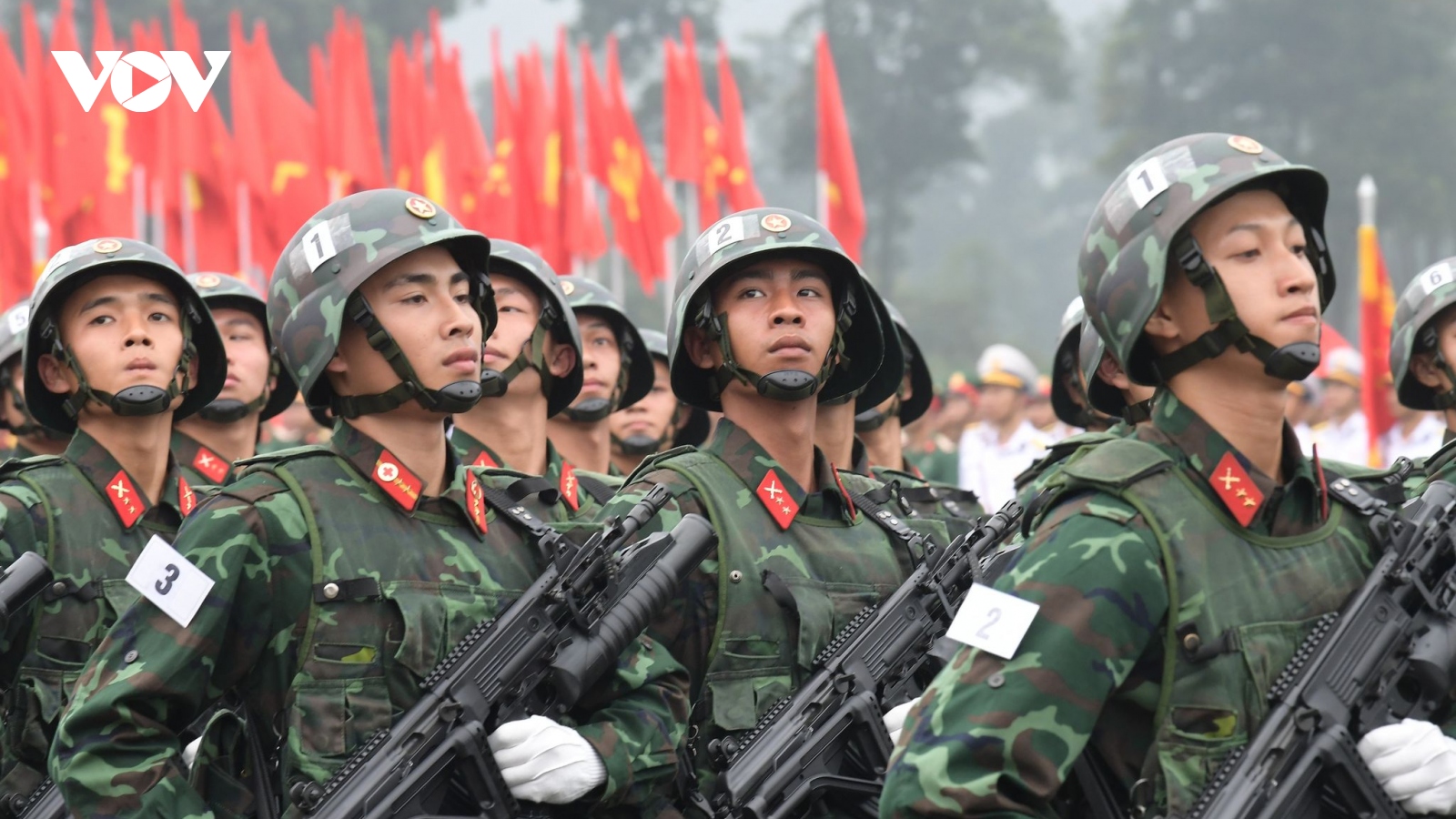 Hàng nghìn chiến sĩ hợp luyện diễu binh 70 năm Chiến thắng Điện Biên Phủ