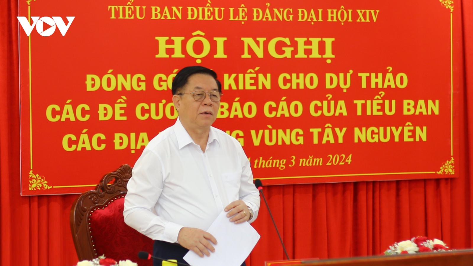 Tiểu ban Điều lệ Đảng Đại hội XIV làm việc với lãnh đạo các tỉnh Tây Nguyên