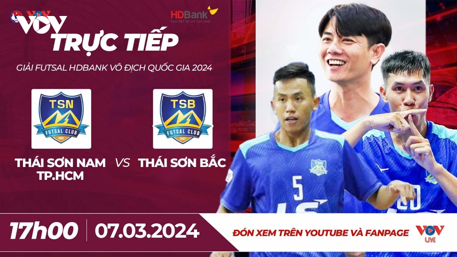 Xem trực tiếp Thái Sơn Nam vs Thái Sơn Bắc - Giải Futsal HDBank VĐQG 2024