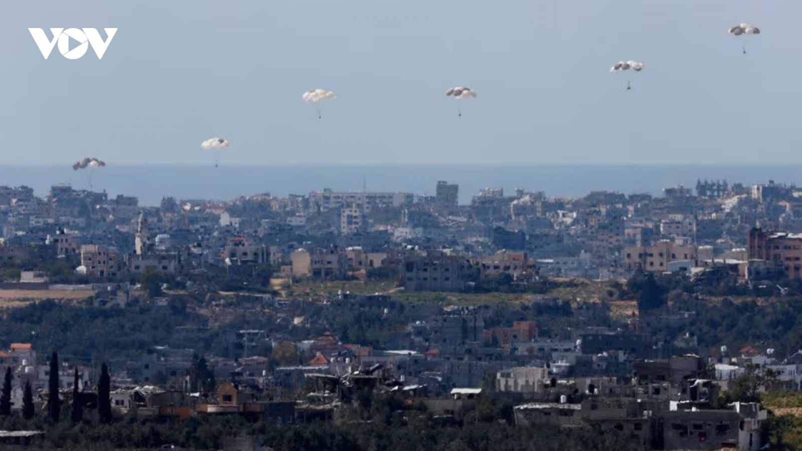 Mỹ điều động một tàu chở hàng viện trợ nhân đạo tới Gaza