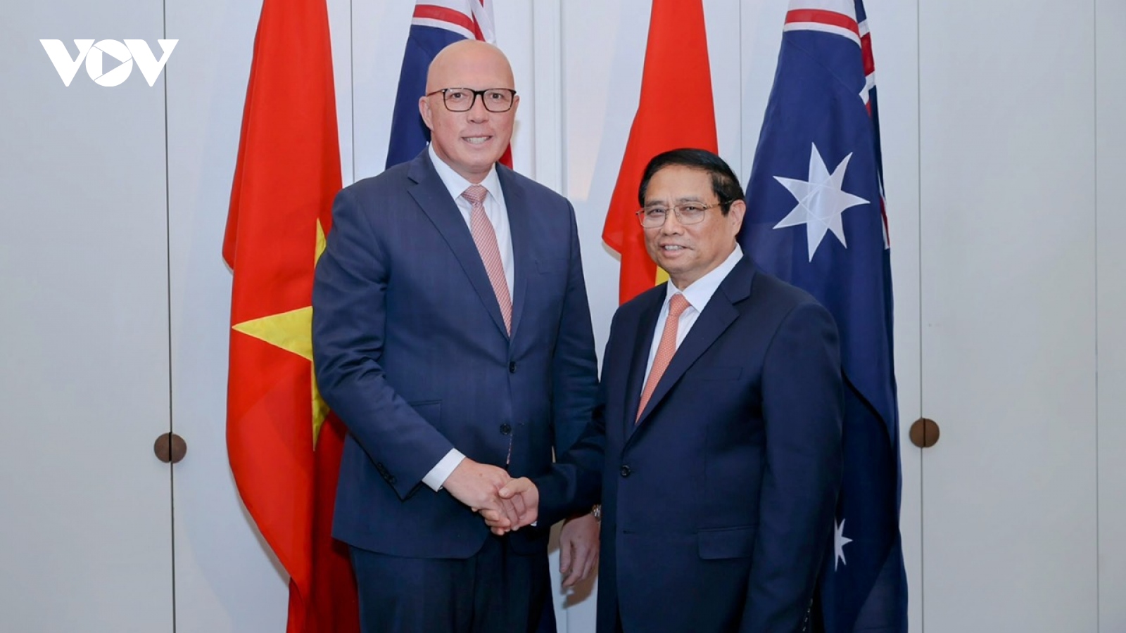 Thủ tướng Phạm Minh Chính tiếp Lãnh đạo Đảng Tự do Australia Peter Dutton