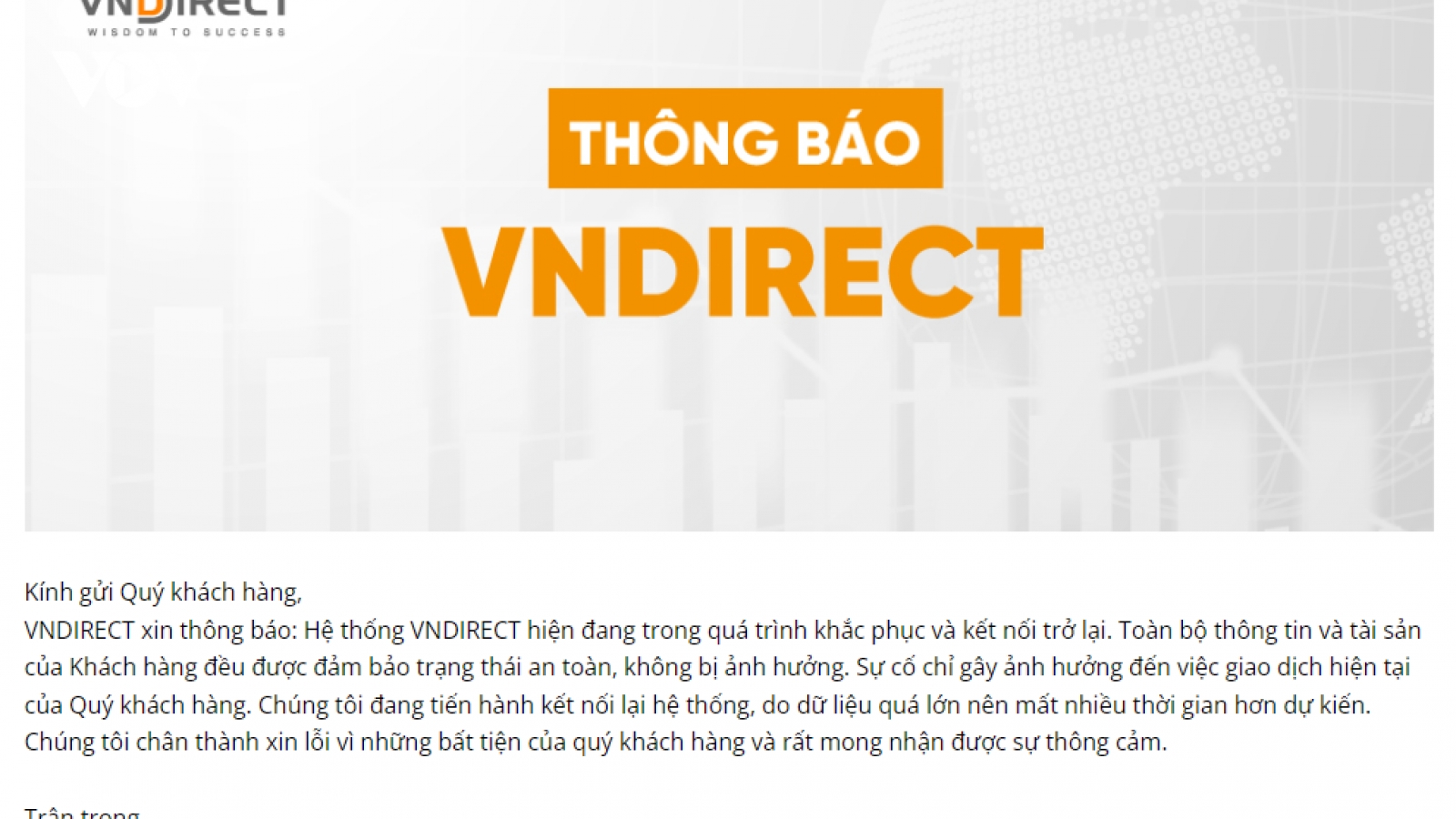 Sau vụ VNDirect bị “sập”, Ủy ban Chứng khoán Nhà nước phát cảnh báo khẩn