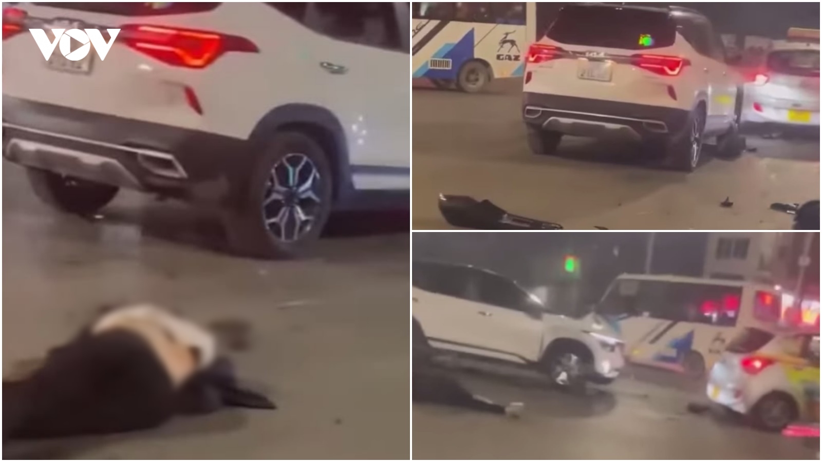Điều tra vụ xe taxi đâm trọng thương 2 người dừng đèn đỏ ở Hà Nội
