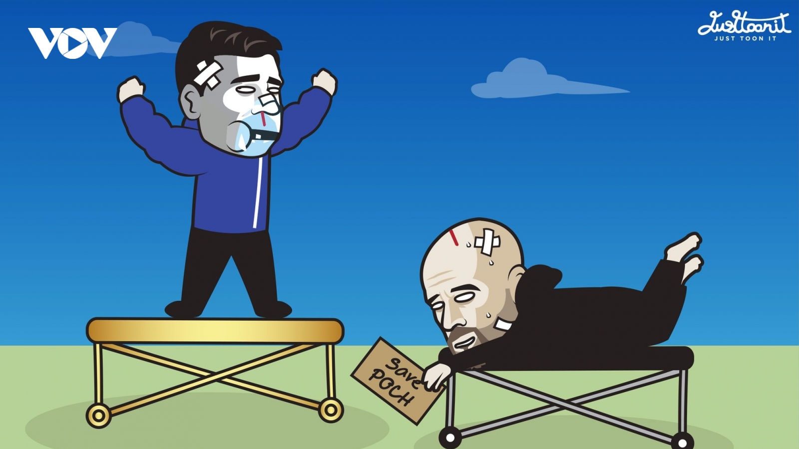 Biếm họa 24h: Ten Hag lại thua đau phút bù giờ trước Pochettino