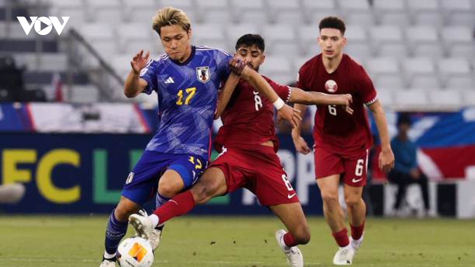Tứ kết U23 châu Á 2024: U23 Nhật Bản thắng 4-2 trước 10 người U23 Qatar ở hiệp phụ