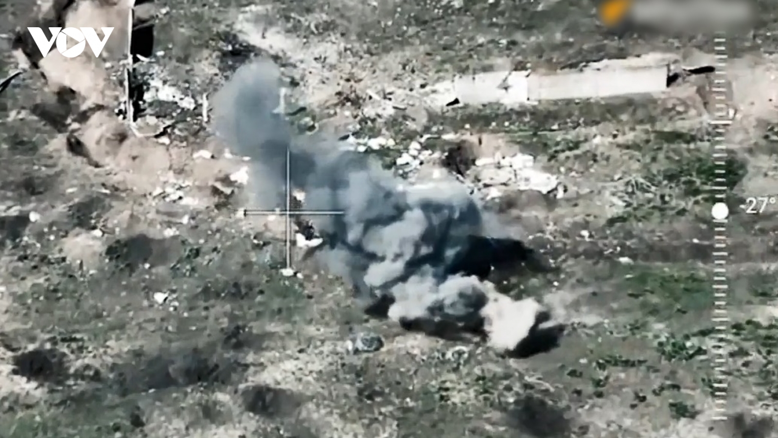 UAV Nga luồn vào chiến hào lính Ukraine ở Donetsk và phát nổ mạnh