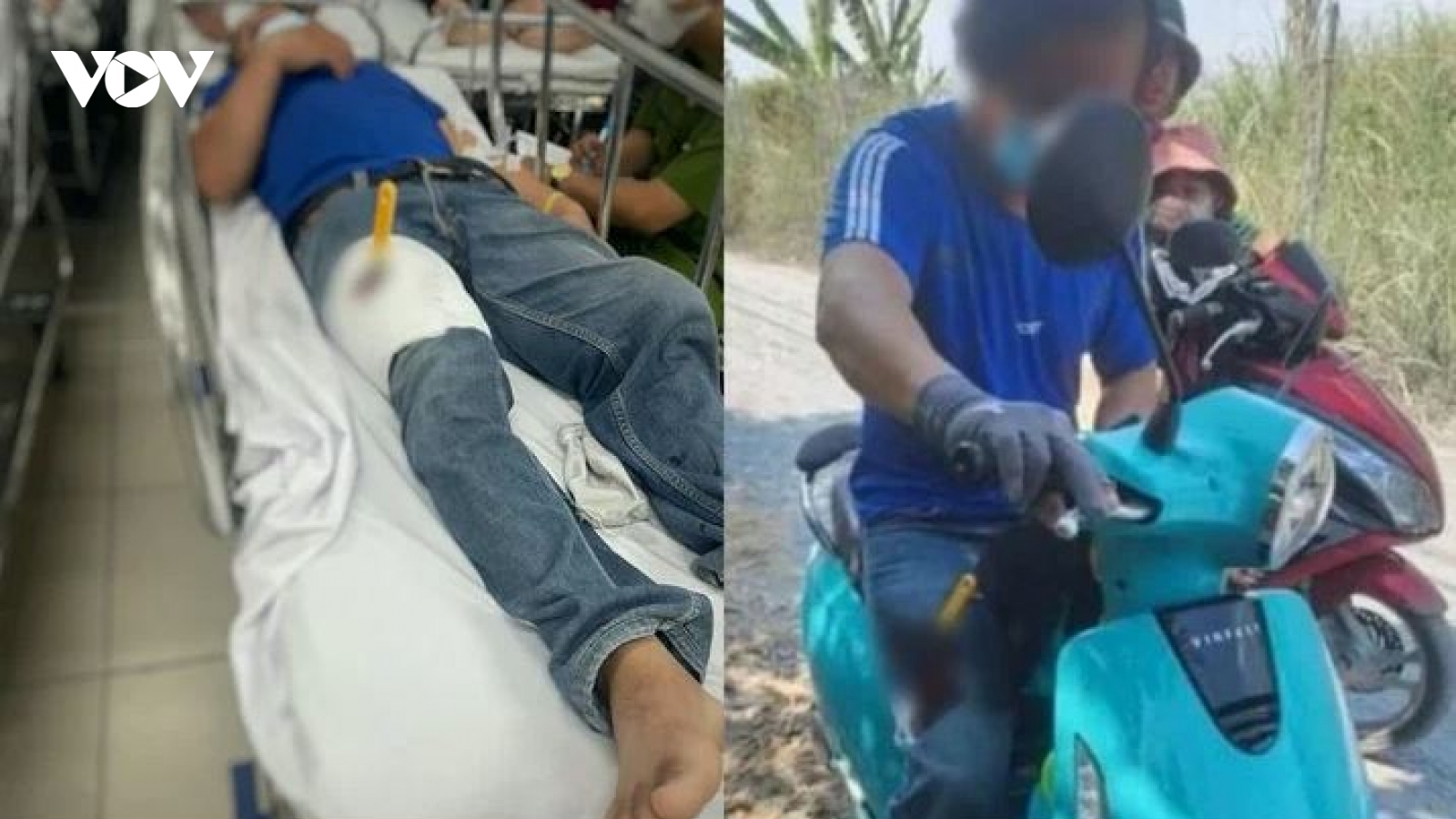 Chồng lấy tiền của vợ đi trả nợ rồi tự đâm dao vào chân, dàn cảnh bị cướp