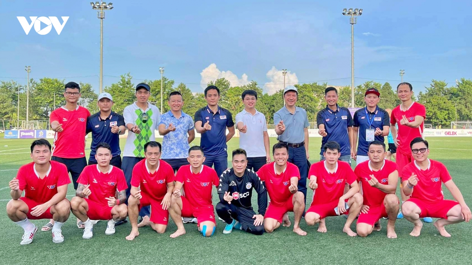 Đội bóng VOV tranh tài ở Giải bóng đá SJC Open Cup 2024