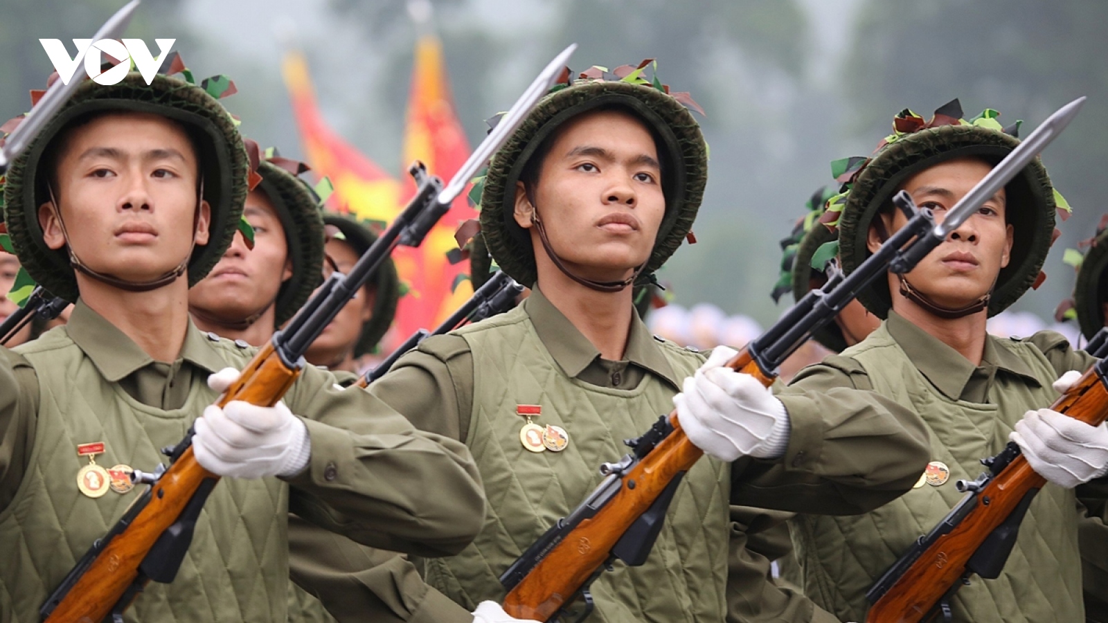 Các lực lượng quân đội tổng duyệt diễu binh kỷ niệm Chiến thắng Điện Biên Phủ