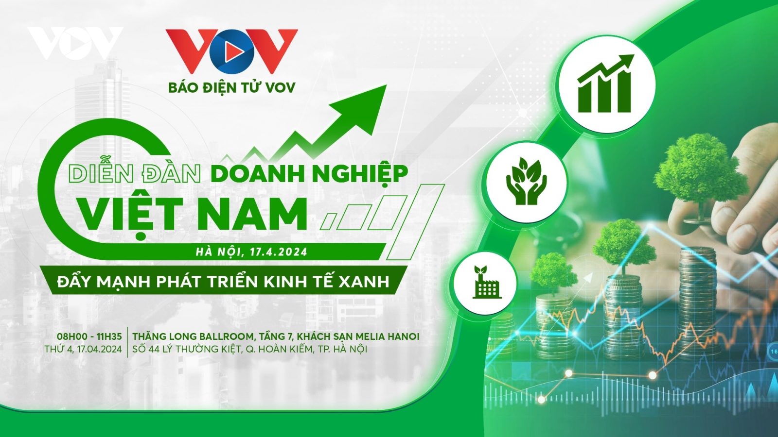 Trực tiếp Diễn đàn doanh nghiệp Việt Nam: Đẩy mạnh phát triển kinh tế xanh
