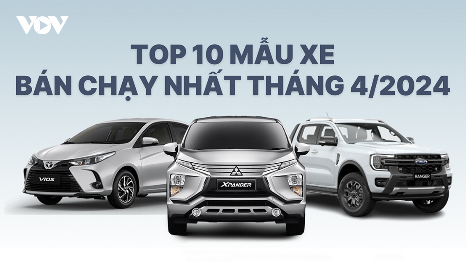 Top 10 mẫu xe bán chạy nhất tháng 4/2024: Toyota Vios trở lại top 3