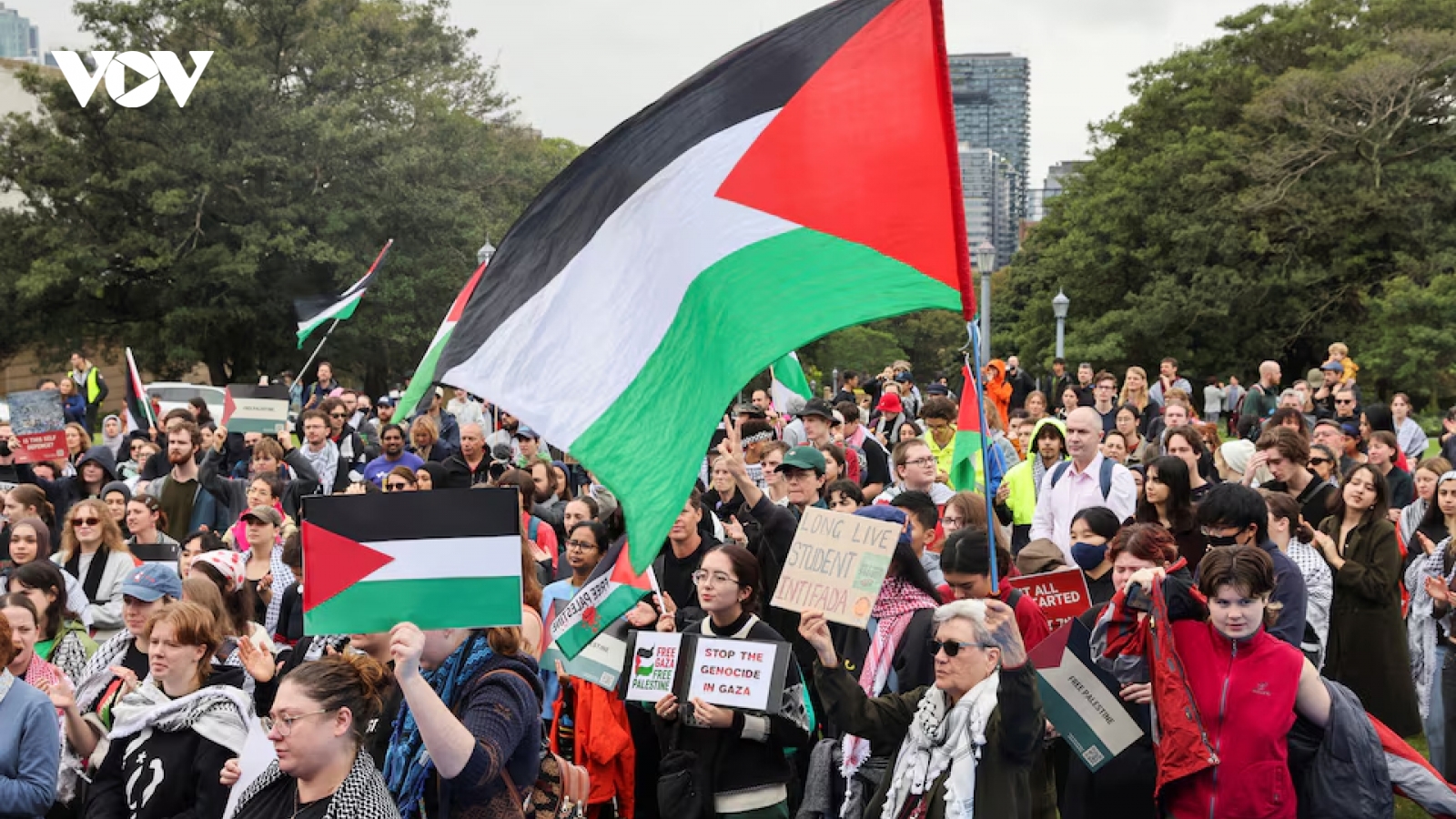 Biểu tình phản đối bạo lực ở Gaza lan rộng tại nhiều trường đại học trên thế giới