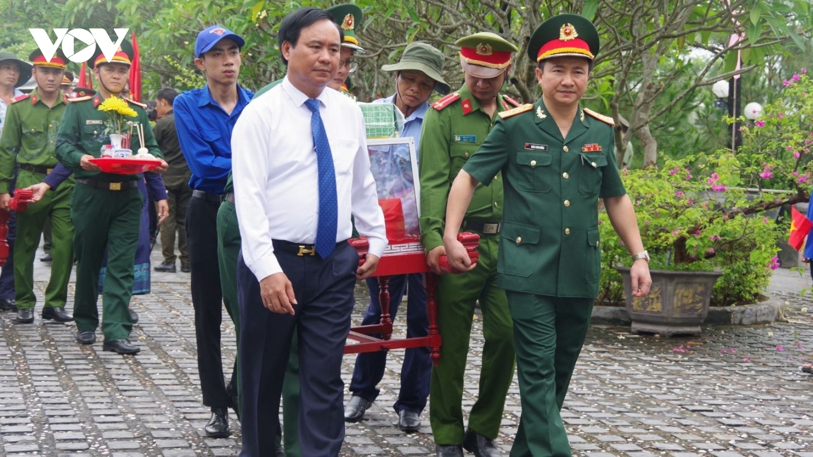 Quảng Trị tổ chức Lễ truy điệu và an táng 12 hài cốt các liệt sĩ hy sinh tại Lào