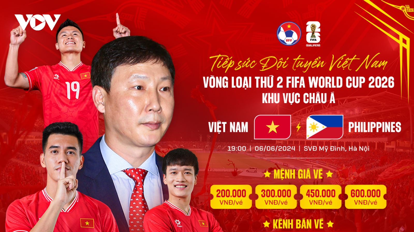 Công bố giá vé trận ra mắt ĐT Việt Nam của HLV Kim Sang Sik
