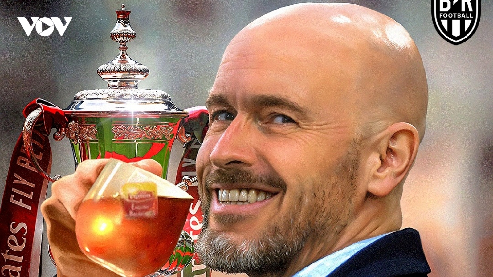Biếm họa 24h: Vô địch FA Cup, HLV Erik Ten Hag ung dung chờ “phán quyết” từ MU
