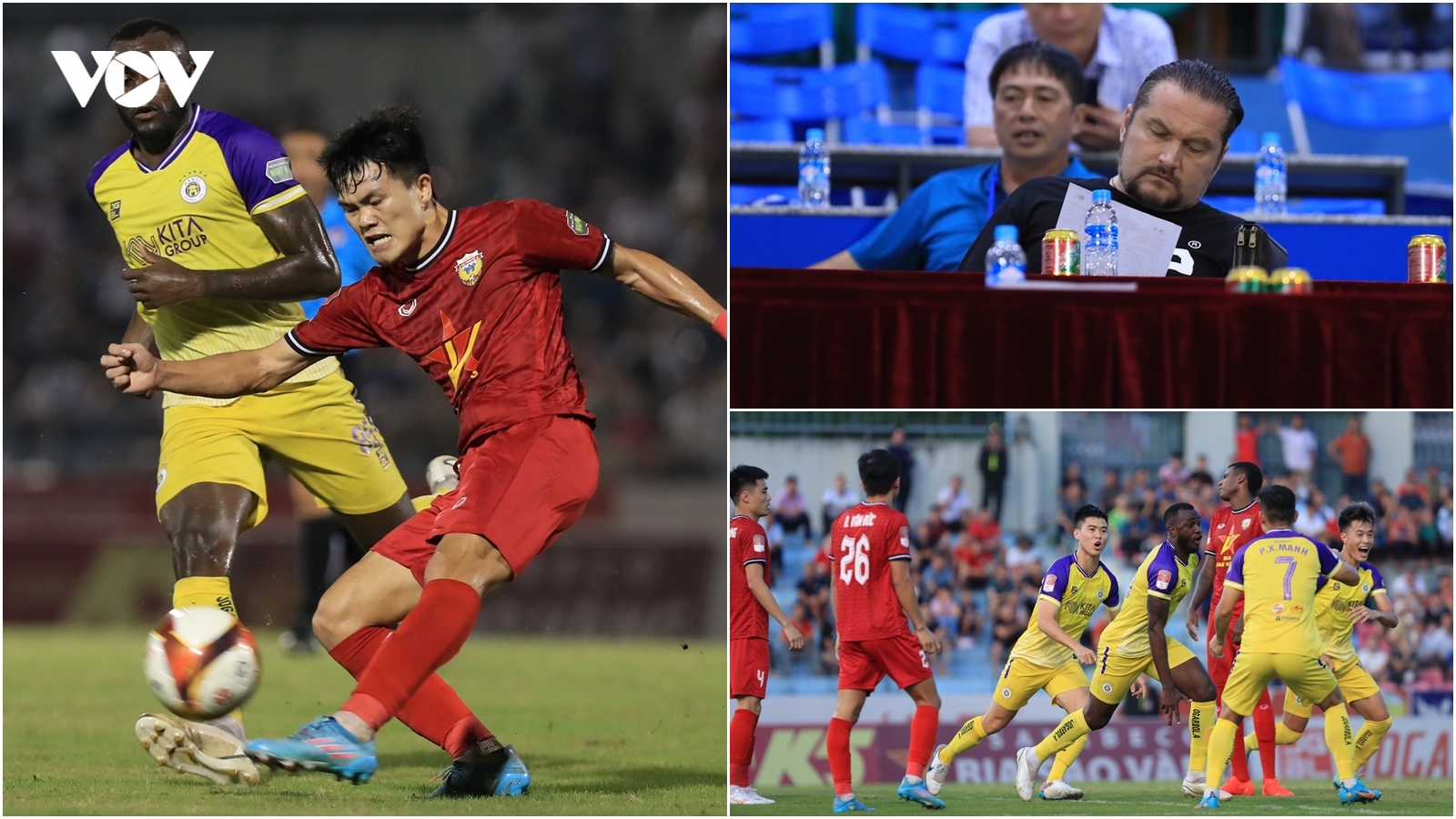 Sân Hà Tĩnh đón vị khách bất ngờ, Hà Nội FC rơi điểm dù dẫn trước 2 bàn