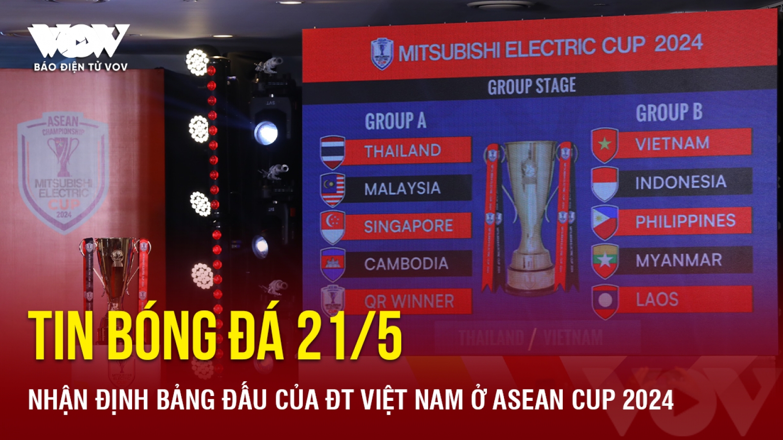 Tin bóng đá 21/5: Nhận định bảng đấu của ĐT Việt Nam ở Asean Cup 2024