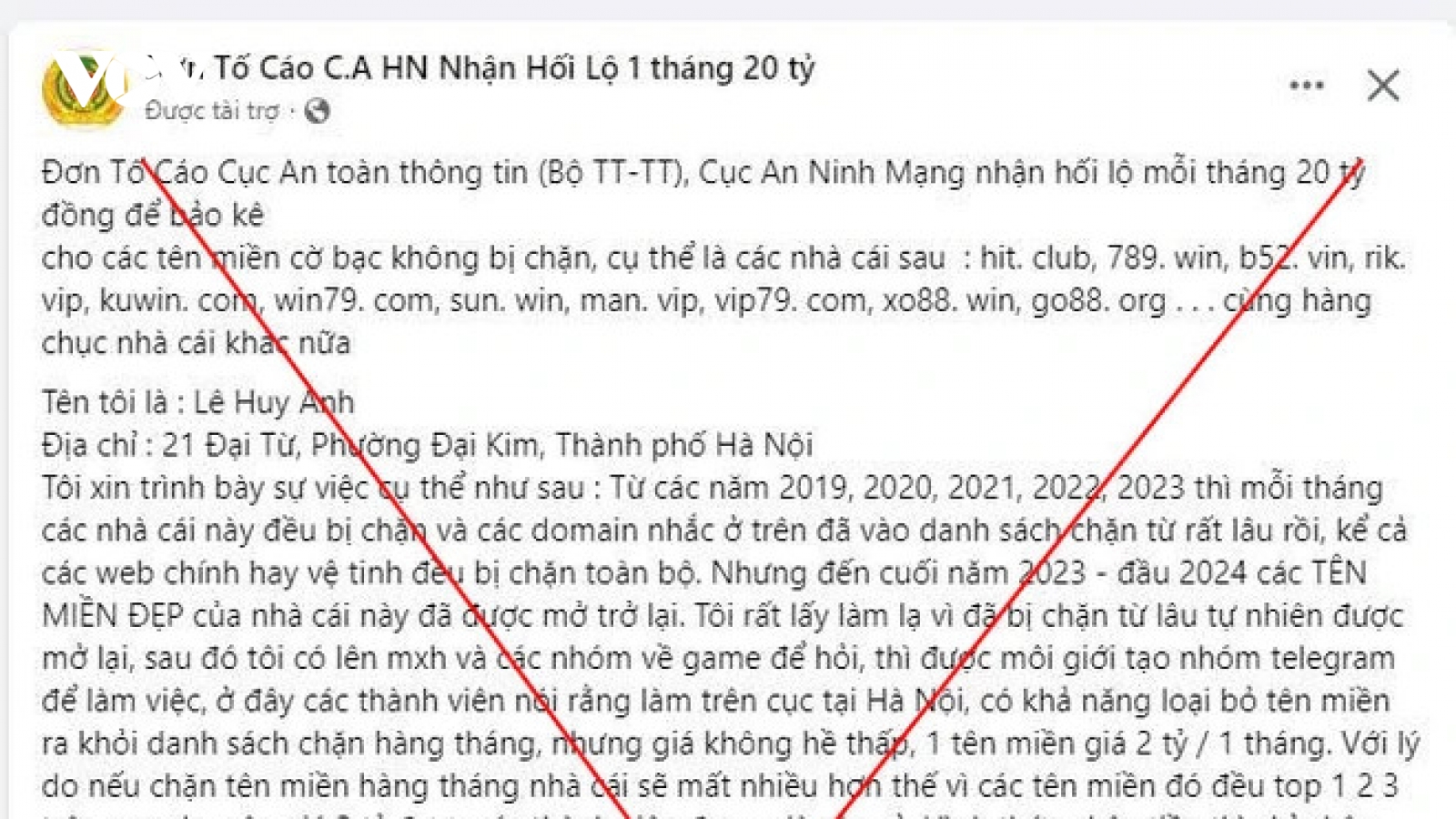 Cảnh giác trước tin giả về công tác phòng chống tội phạm đánh bạc qua mạng