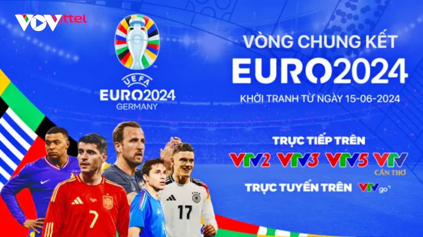 Lịch thi đấu và trực tiếp EURO 2024 trên VTV