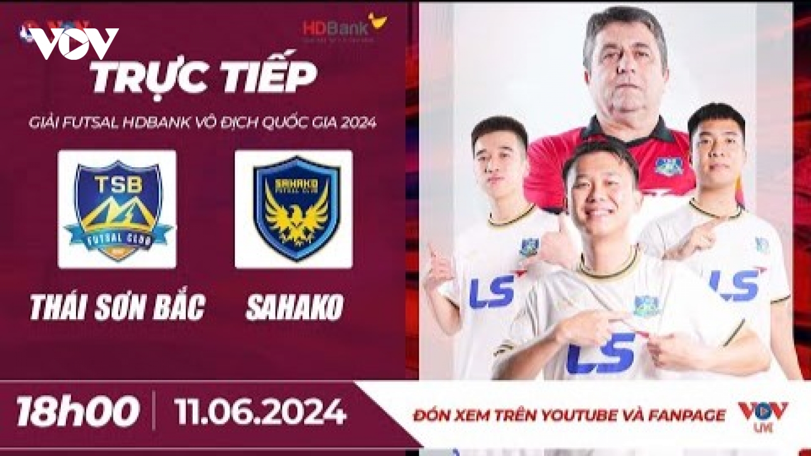 Xem trực tiếp Thái Sơn Bắc vs Sahako - Giải Futsal HDBank VĐQG 2024