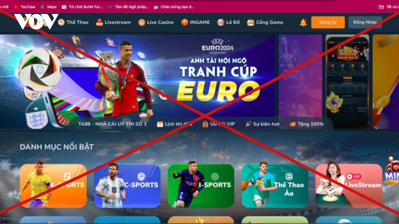 Cảnh báo tội phạm tổ chức đánh bạc dưới hình thức cá độ bóng đá mùa EURO 2024