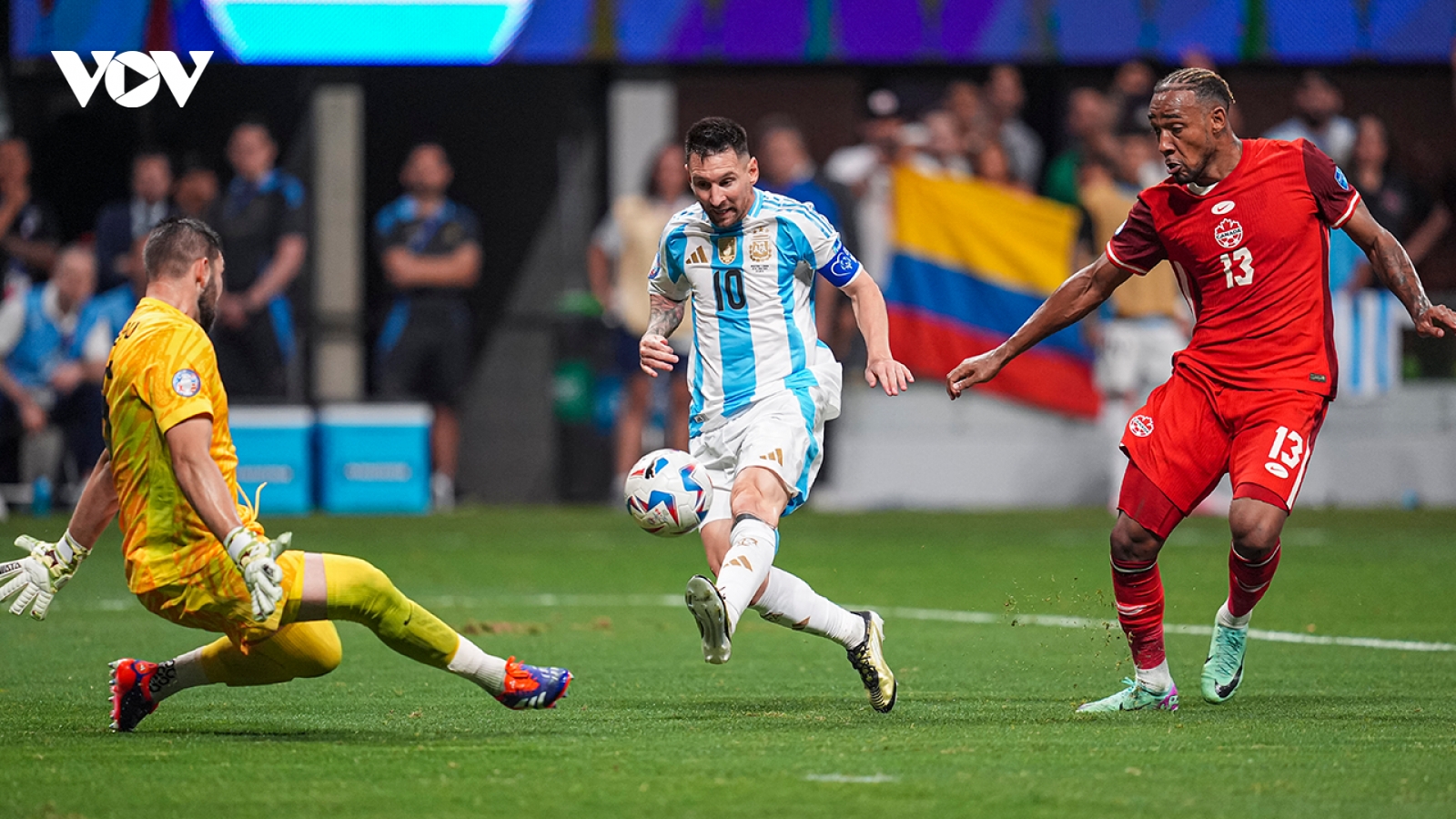 Video bóng đá Argentina - Canada: Messi giúp Argentina khởi đầu thuận lợi